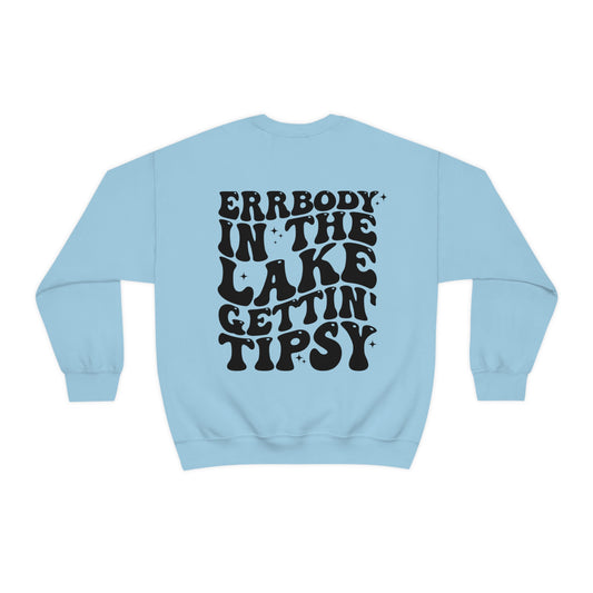 "Errbody in the Lake Gettin' Tipsy" (Front and Back Design) - Unisex Heavy Blend™ Crewneck Sweatshirt