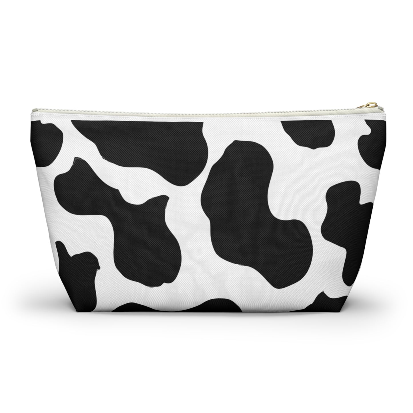 Country Black and White Cow Print Design Accessory Pouch w T-bottom