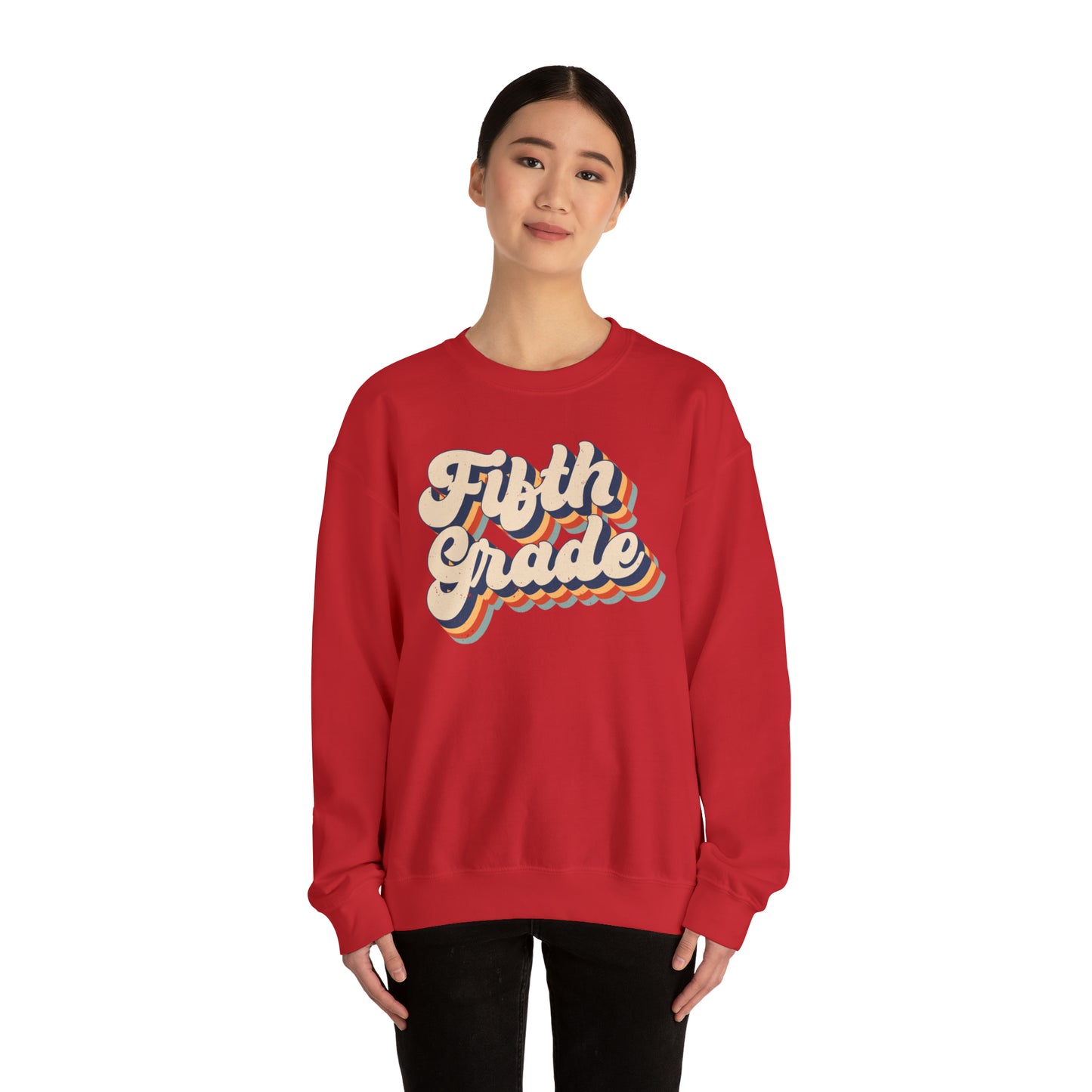 Retro Fifth Grade Unisex Heavy Blend™ Crewneck Sweatshirt