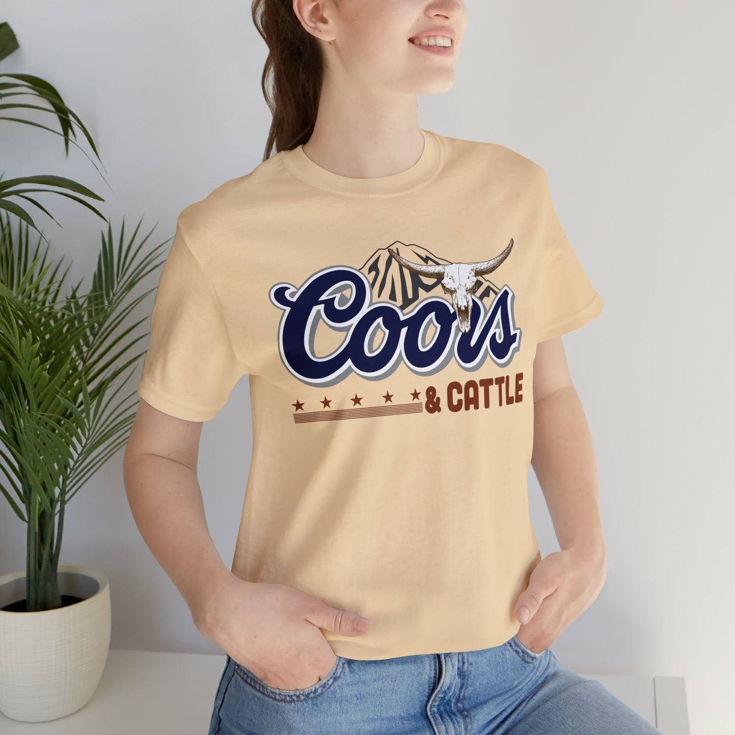 Beer and Cattle Unisex Jersey Short Sleeve Tee