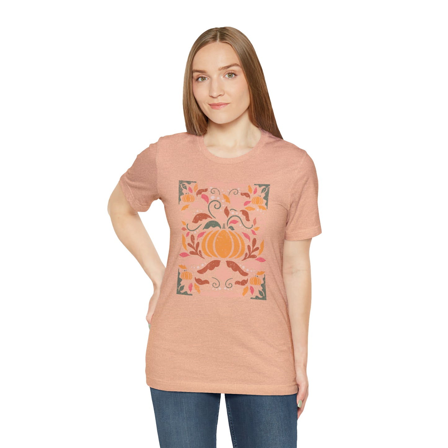 Distressed Boho Fall Floral Mural T-Shirt