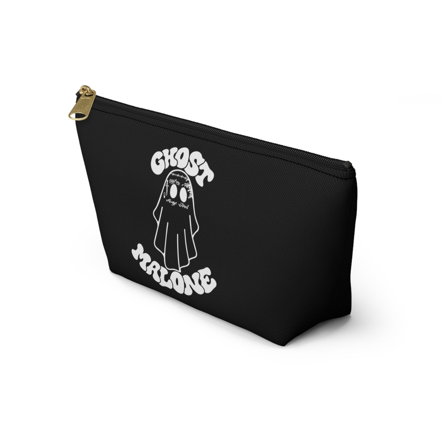 Halloween Ghost Malone Design Accessory Pouch w T-bottom - Black