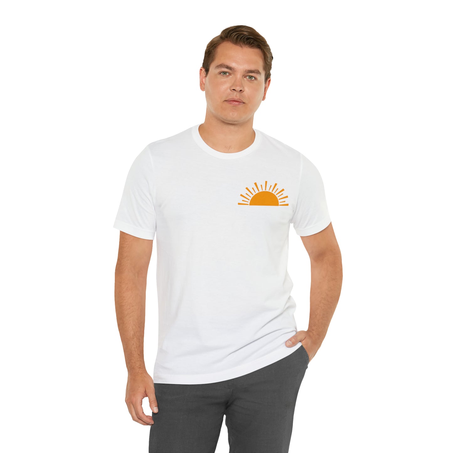 "Sunshine on My Mind"  (Front and Back Design)  Unisex Jersey Short Sleeve Tee