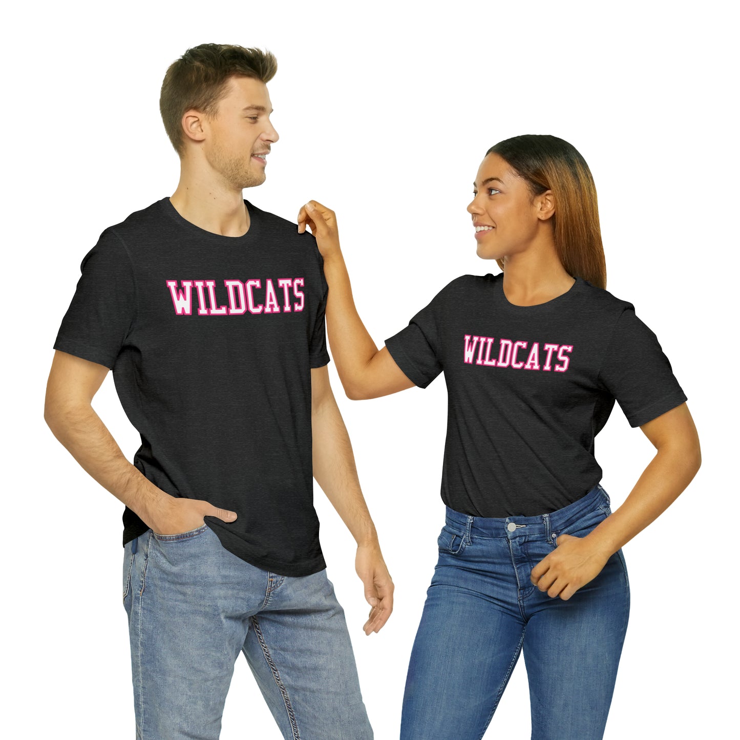 Pink Salem Wildcats Jersey Short Sleeve Tee - Green Print