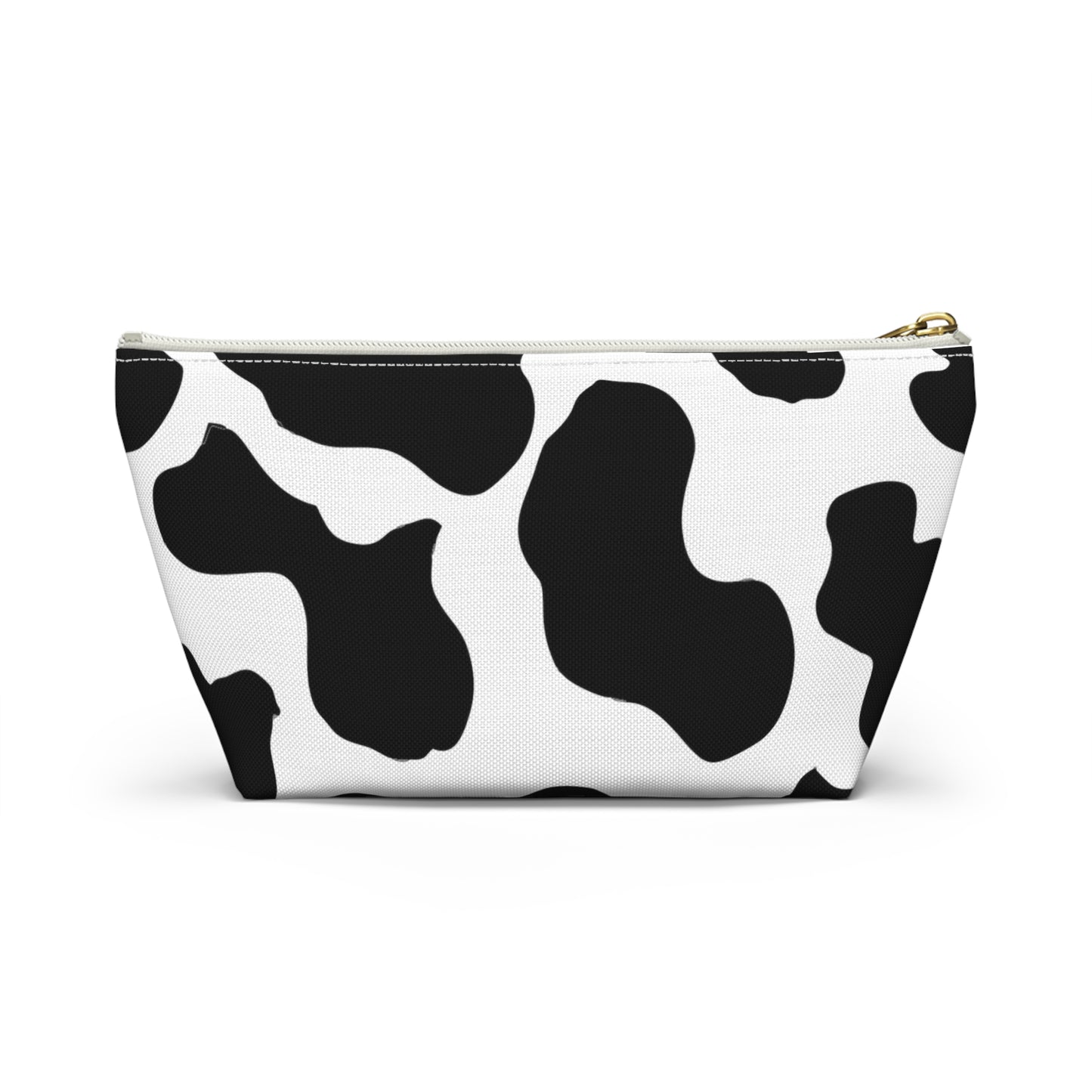 Country Black and White Cow Print Design Accessory Pouch w T-bottom