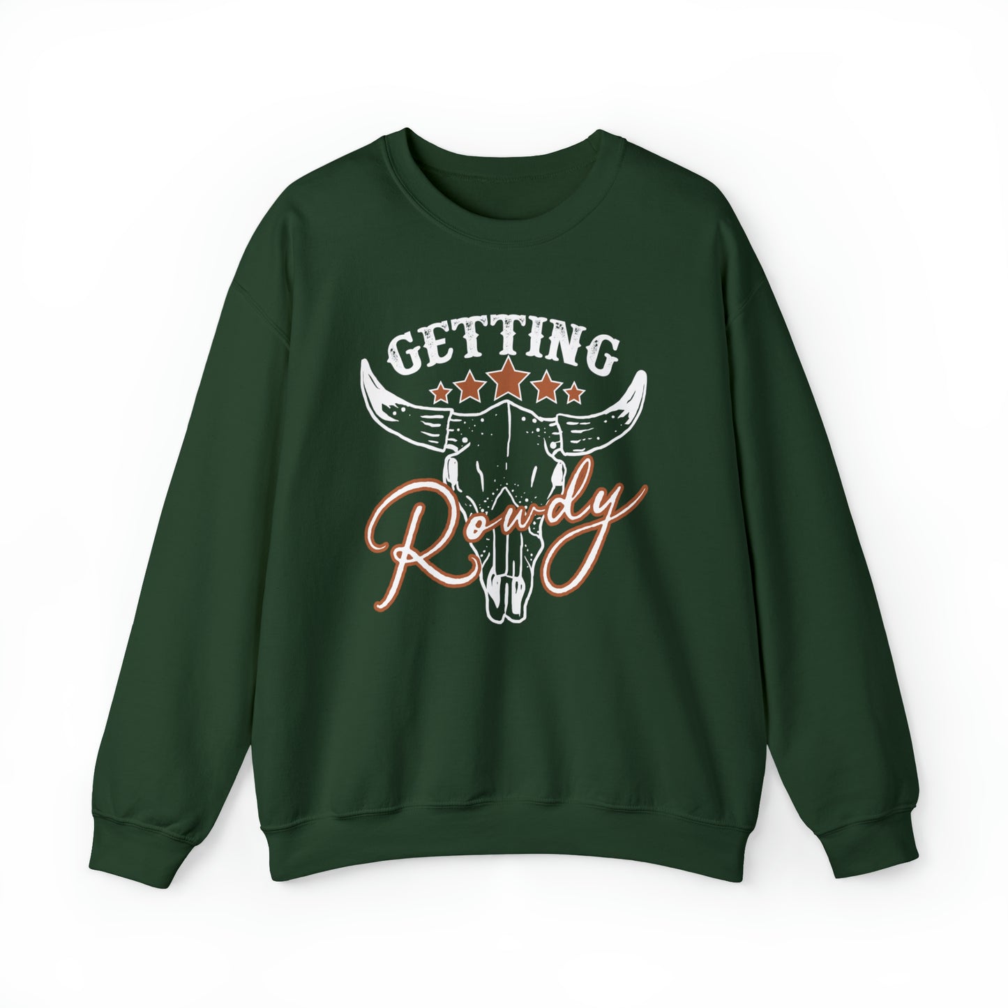 Vintage Getting Rowdy Party/ Bridesmaid/ Groomsman Unisex Heavy Blend™ Crewneck Sweatshirt - White Ink