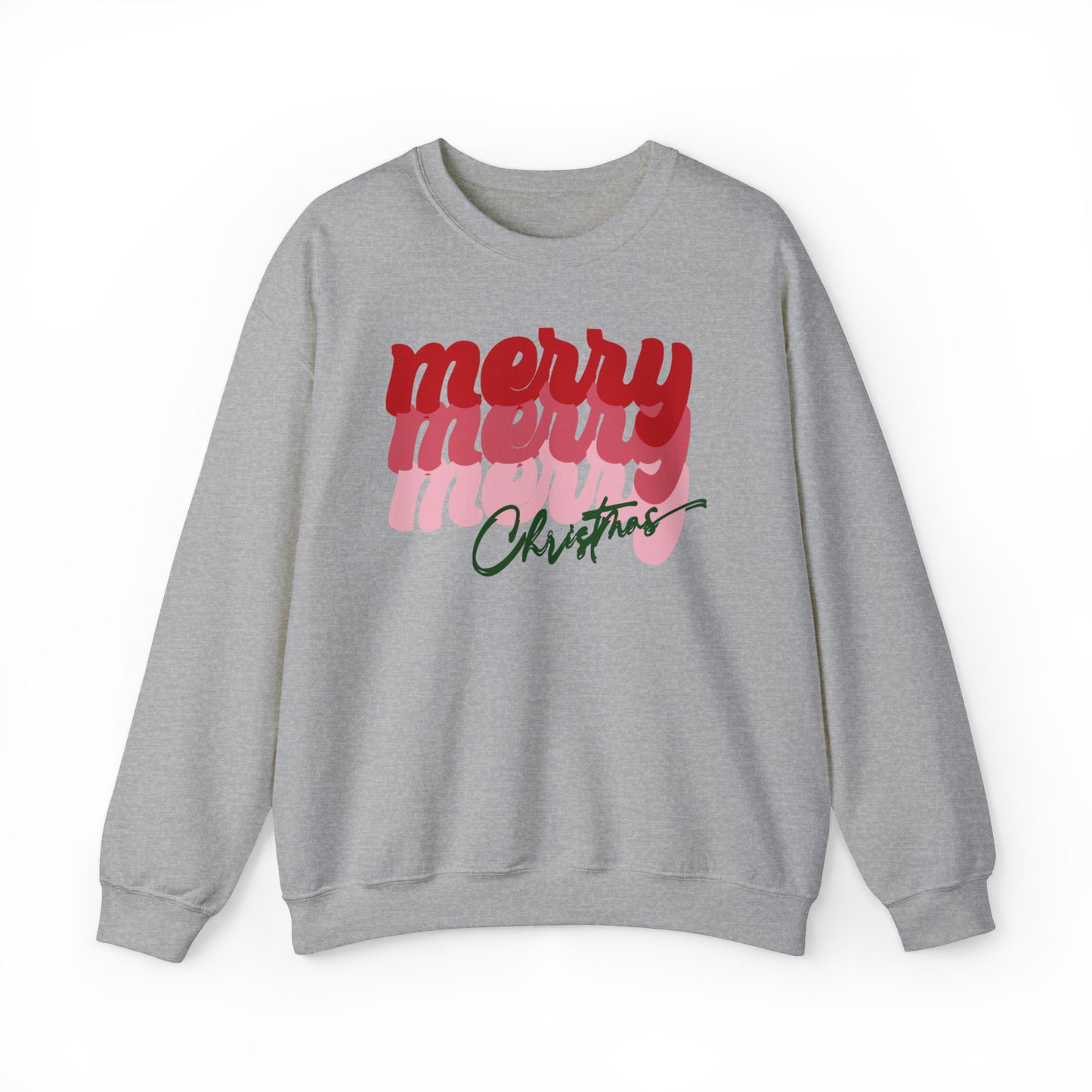 Merry Merry Merry Christmas Unisex Heavy Blend™ Crewneck Sweatshirt