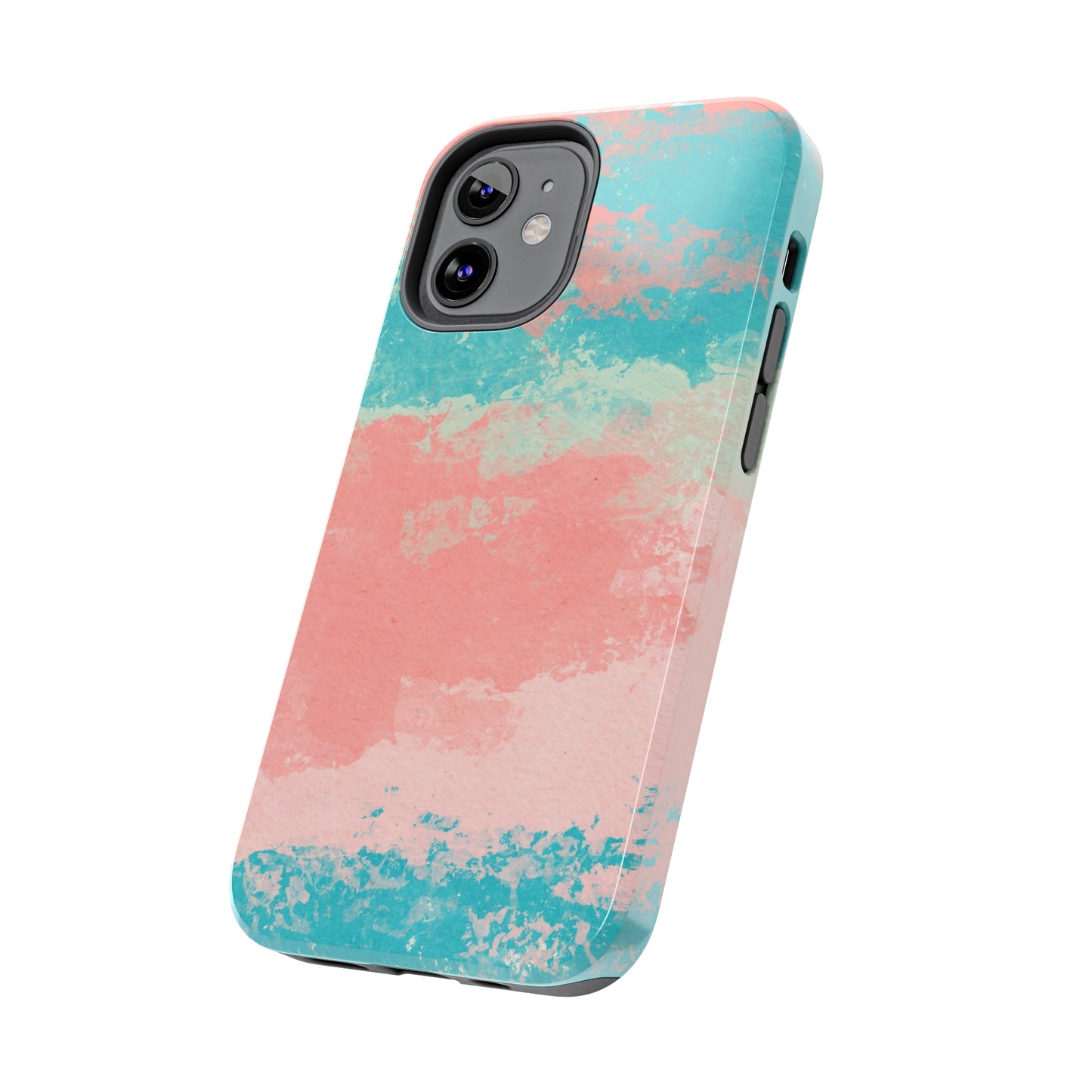 Pink and Turquoise Water Color Tough Phone Cases