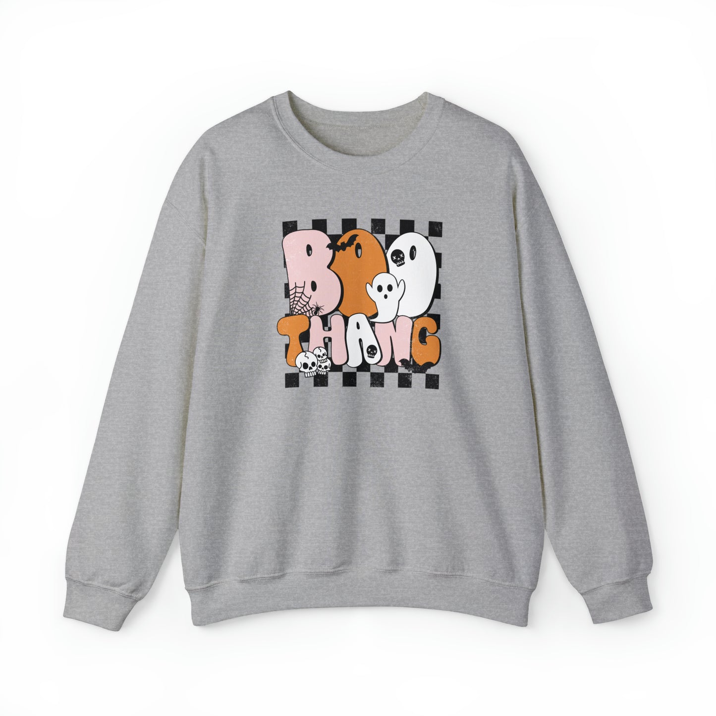 Boo Thang Fall Halloween Retro Warm Colored  Unisex Heavy Blend™ Crewneck Sweatshirt