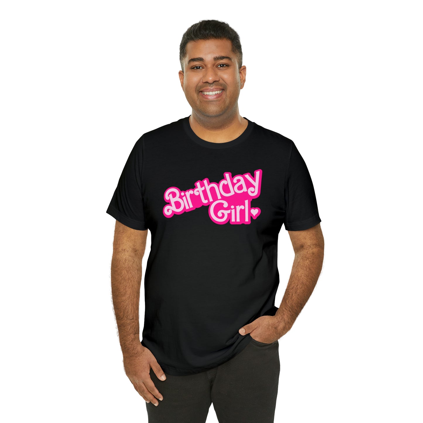 Birthday Girl Hot Pink Barbie Print T-Shirt -