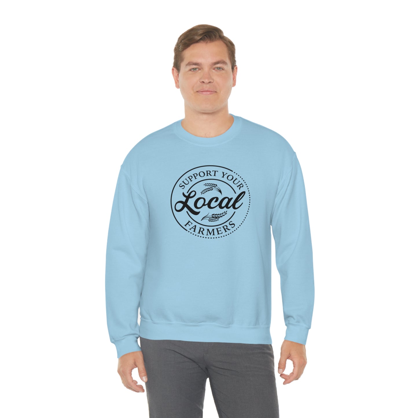 "Support Your Local Farmers" - Unisex Heavy Blend™ Crewneck Sweatshirt