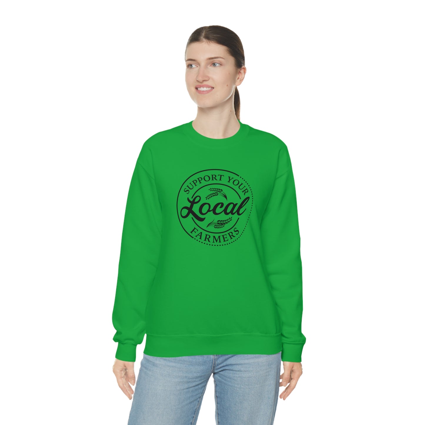 "Support Your Local Farmers" - Unisex Heavy Blend™ Crewneck Sweatshirt