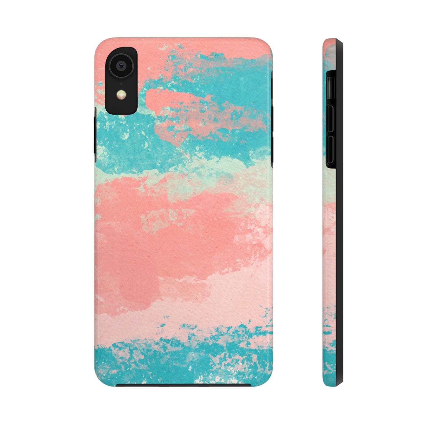 Pink and Turquoise Water Color Tough Phone Cases