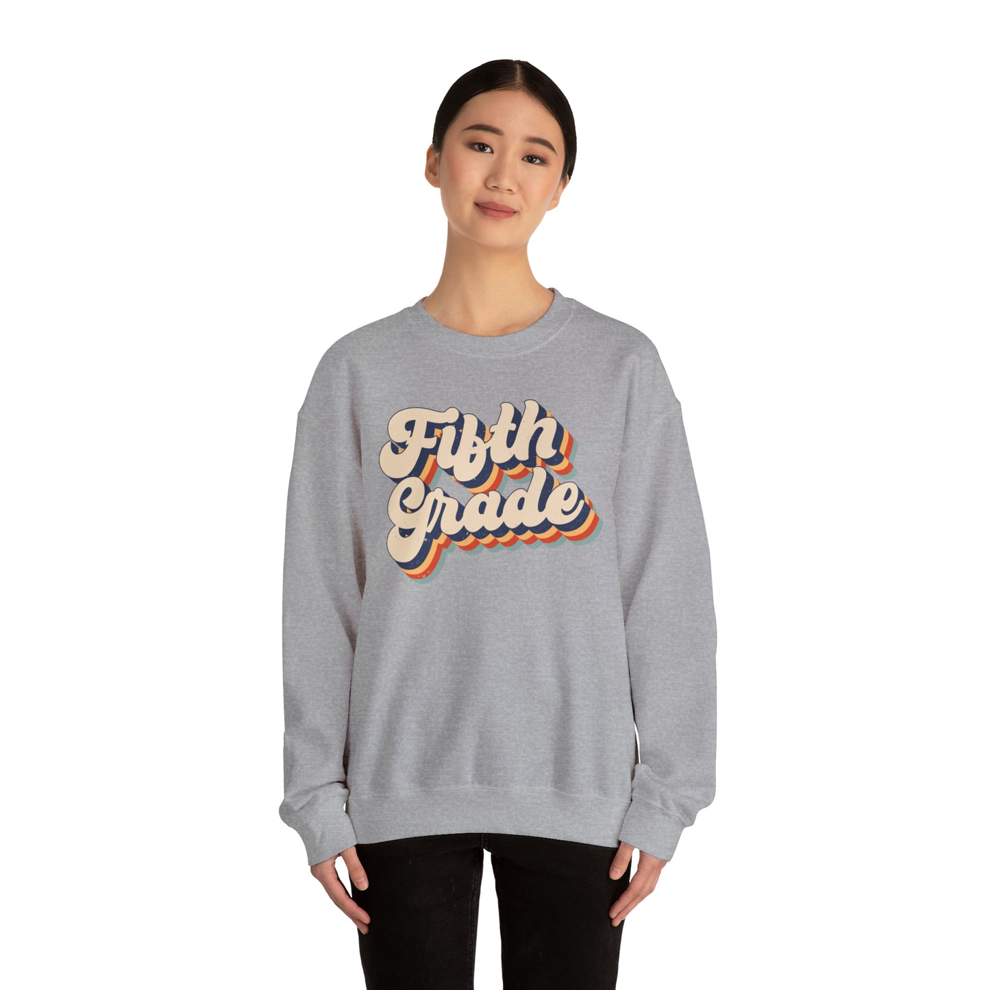 Retro Fifth Grade Unisex Heavy Blend™ Crewneck Sweatshirt