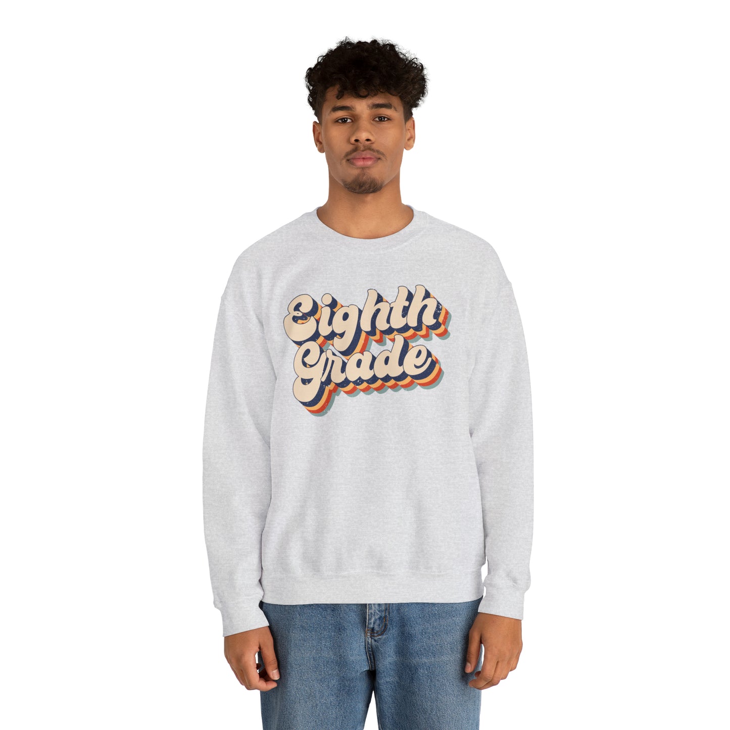 Retro Eighth Grade Unisex Heavy Blend™ Crewneck Sweatshirt