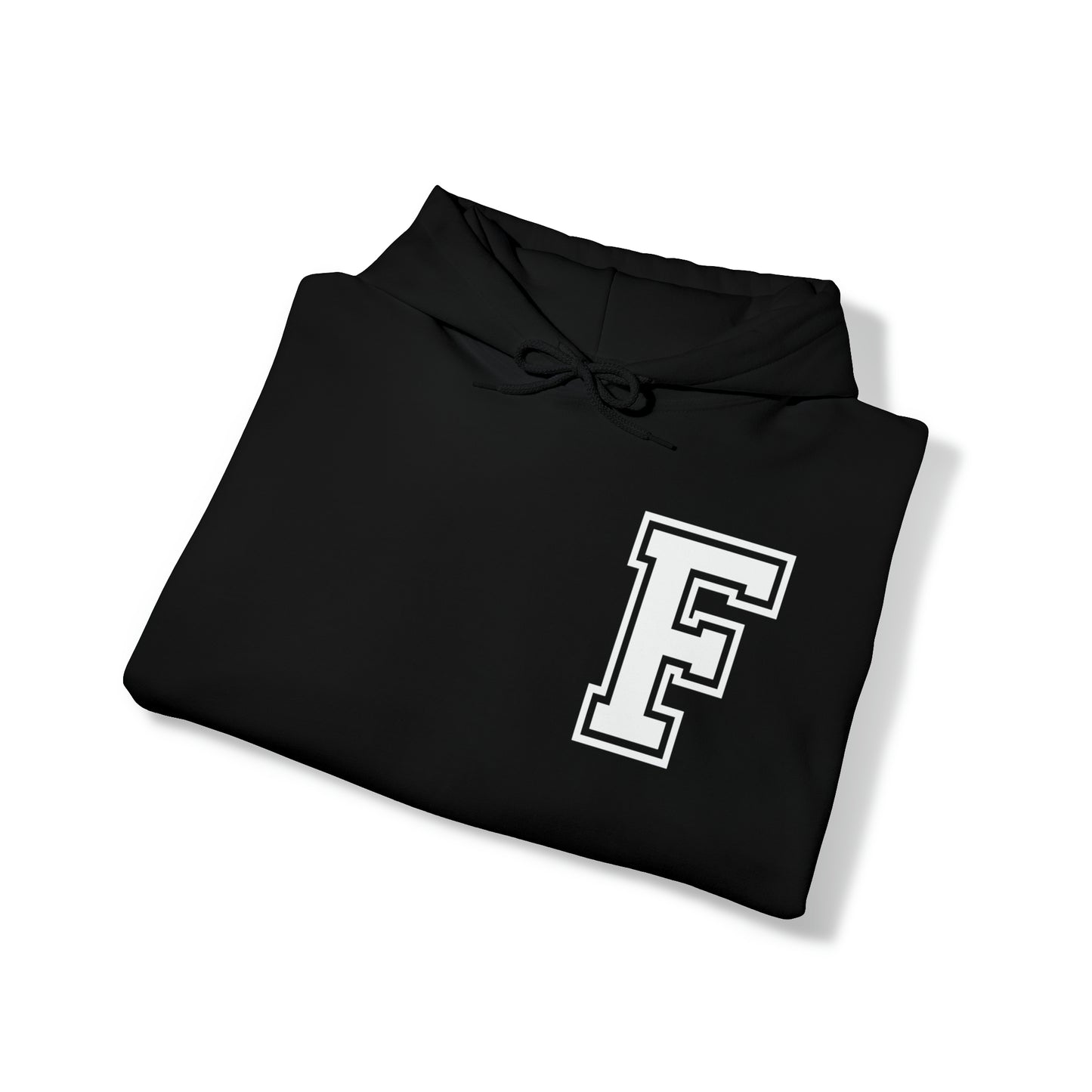 Front to Back Design - Varsity F Vertical Freeburg Midgets Logo Hooded Sweatshirt