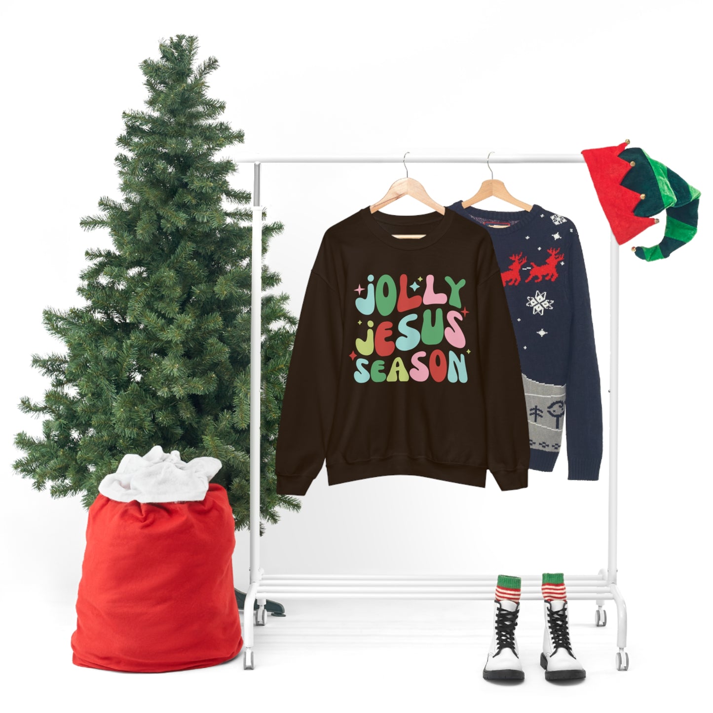 Jolly Jesus Season Heavyweight Crewneck Sweatshirt