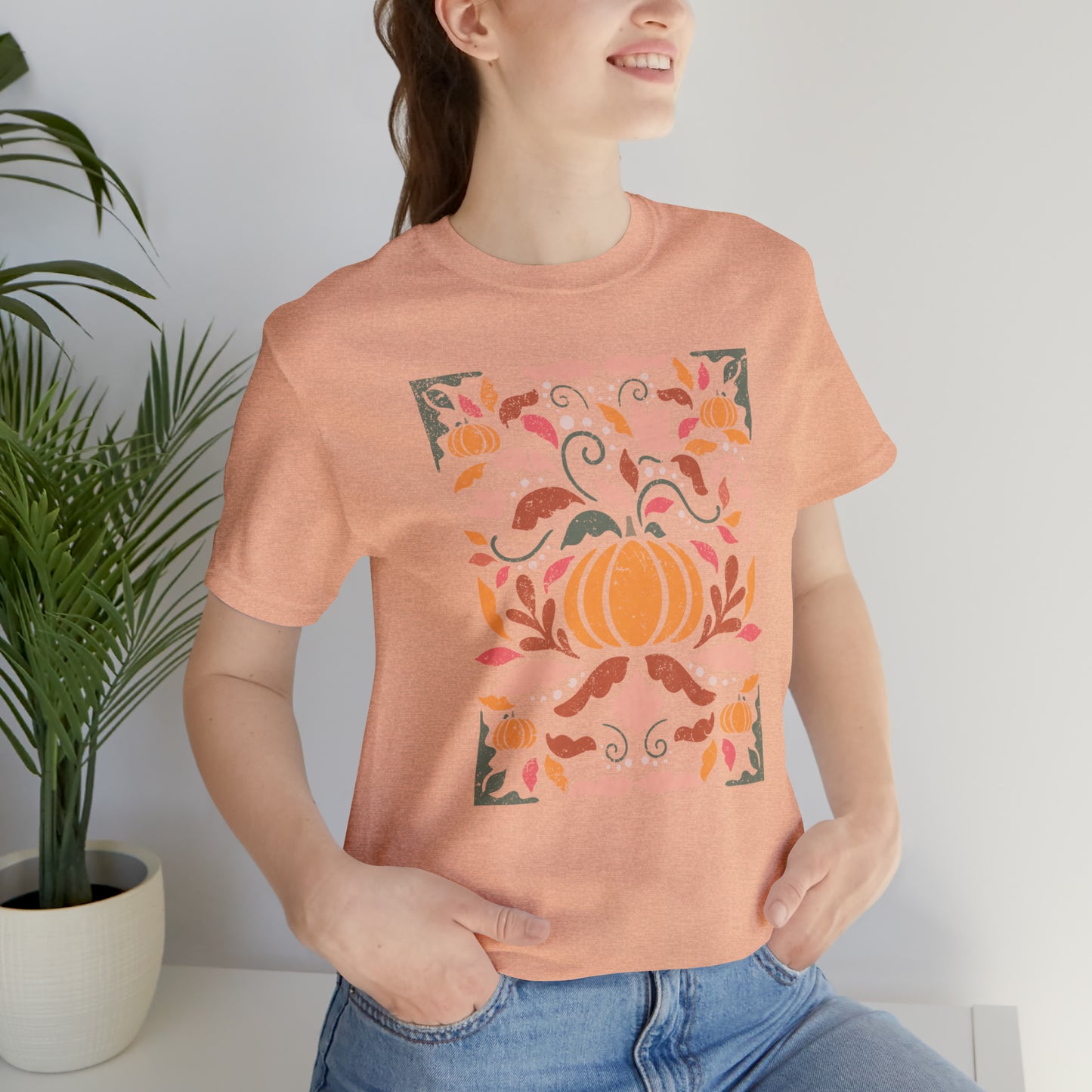 Distressed Boho Fall Floral Mural T-Shirt