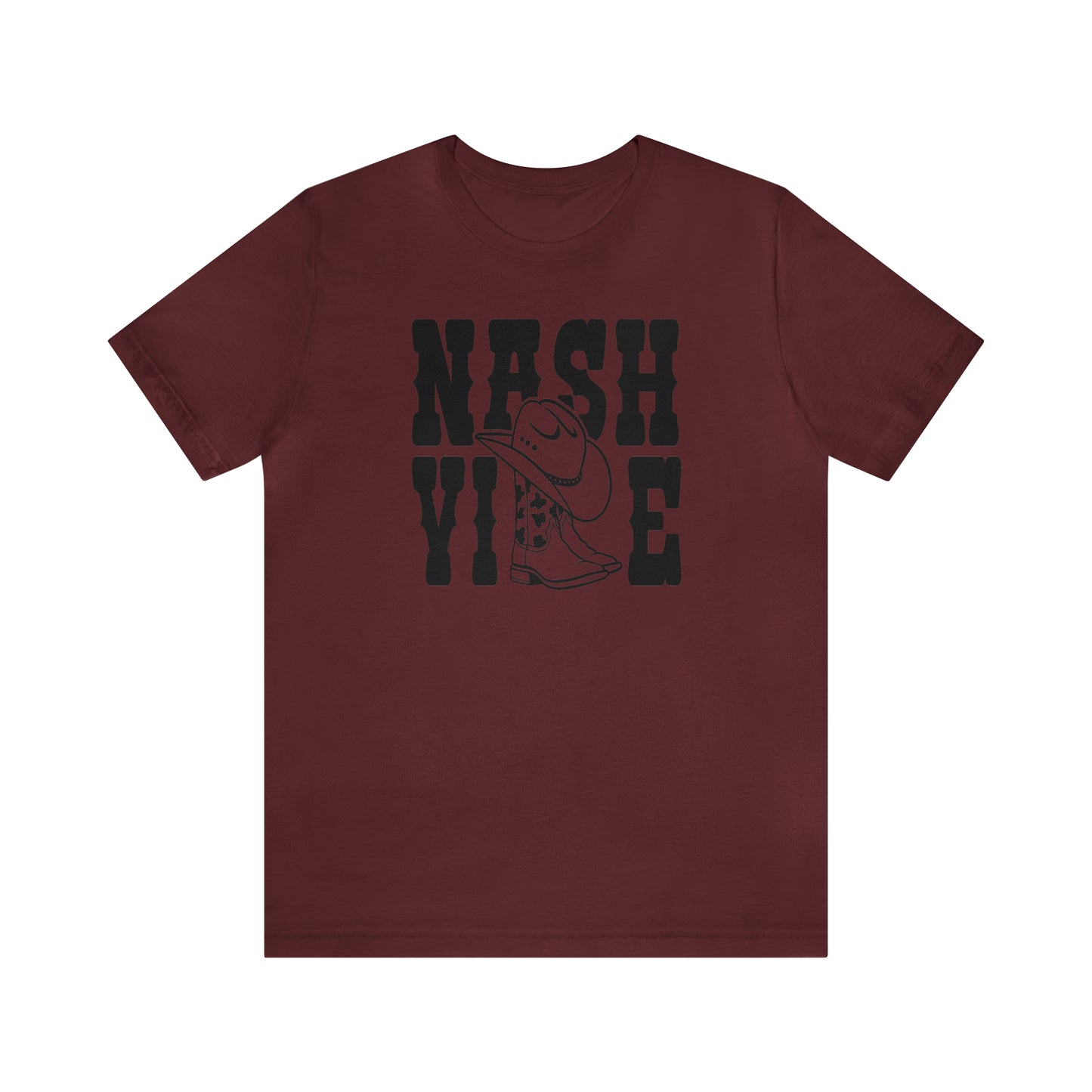 Nashville Country Shirts with Cowboy Boots as LL Unisex Jersey Short Sleeve Tee