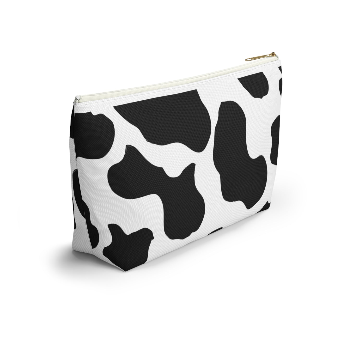 Country Black and White Cow Print Design Accessory Pouch w T-bottom