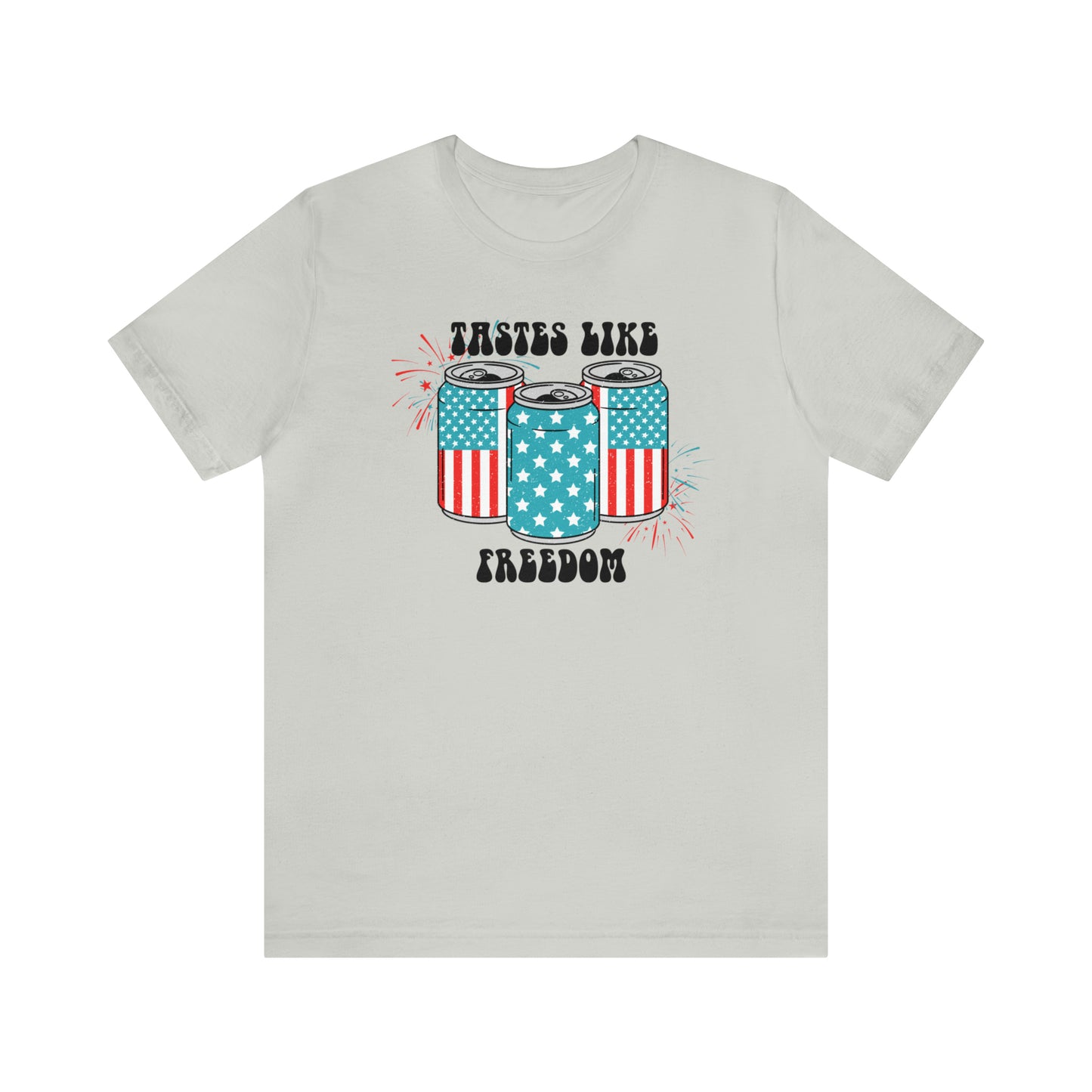 American USA Tastes Like Freedom Beverage Can Unisex Jersey Short Sleeve Tee