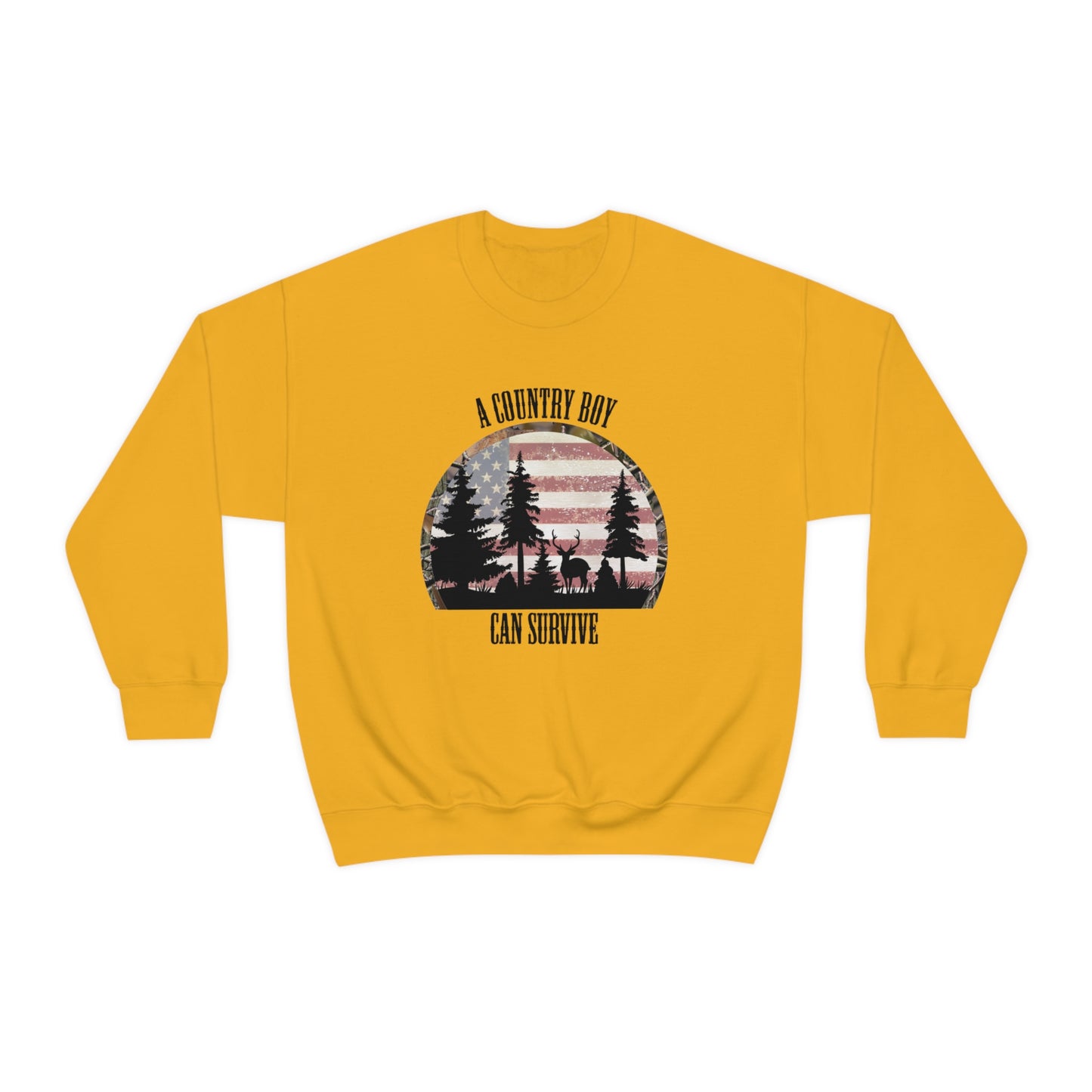 "A Country Boy Can Survive" - Unisex Heavy Blend™ Crewneck Sweatshirt