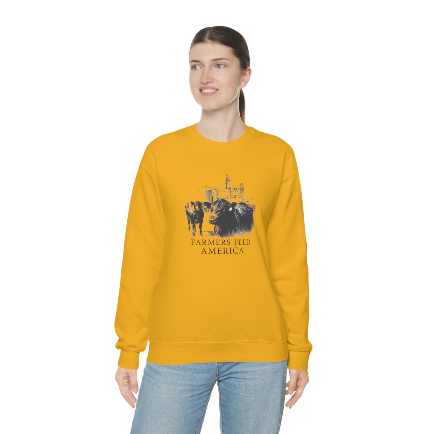 "Farmers Feed America" - Unisex Heavy Blend™ Crewneck Sweatshirt