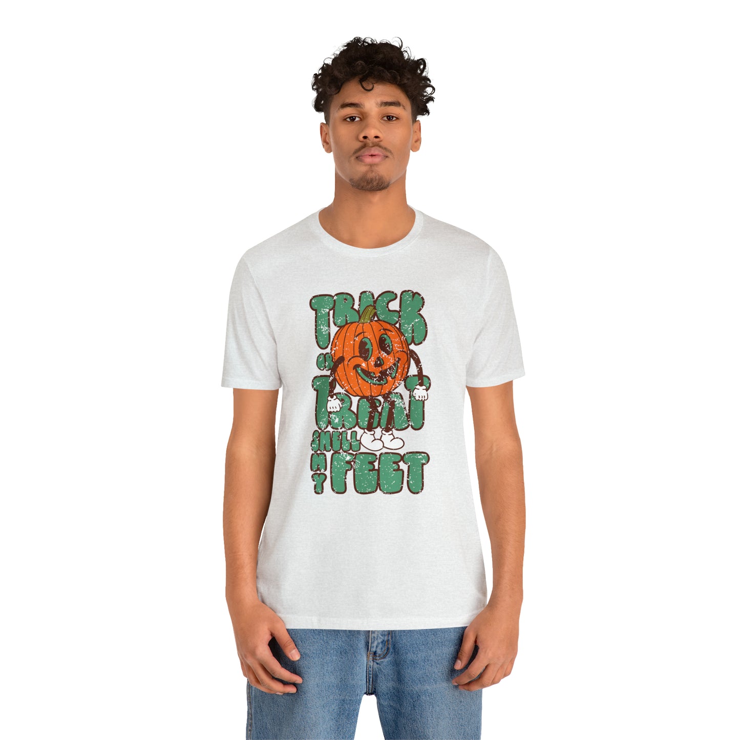 Distressed Trick or Treat Smell My Feet T-Shirt