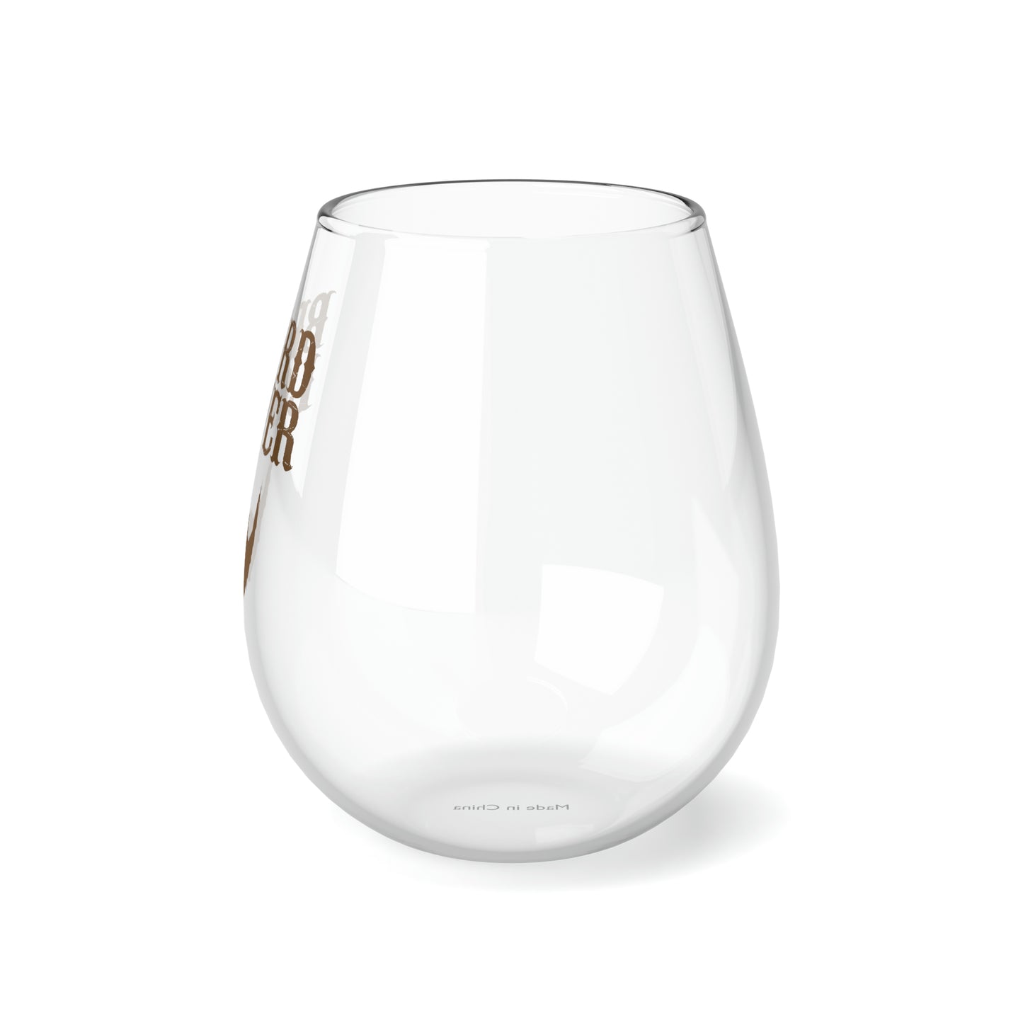 Beard Lover Stemless Wine/ Glass, 11.75oz