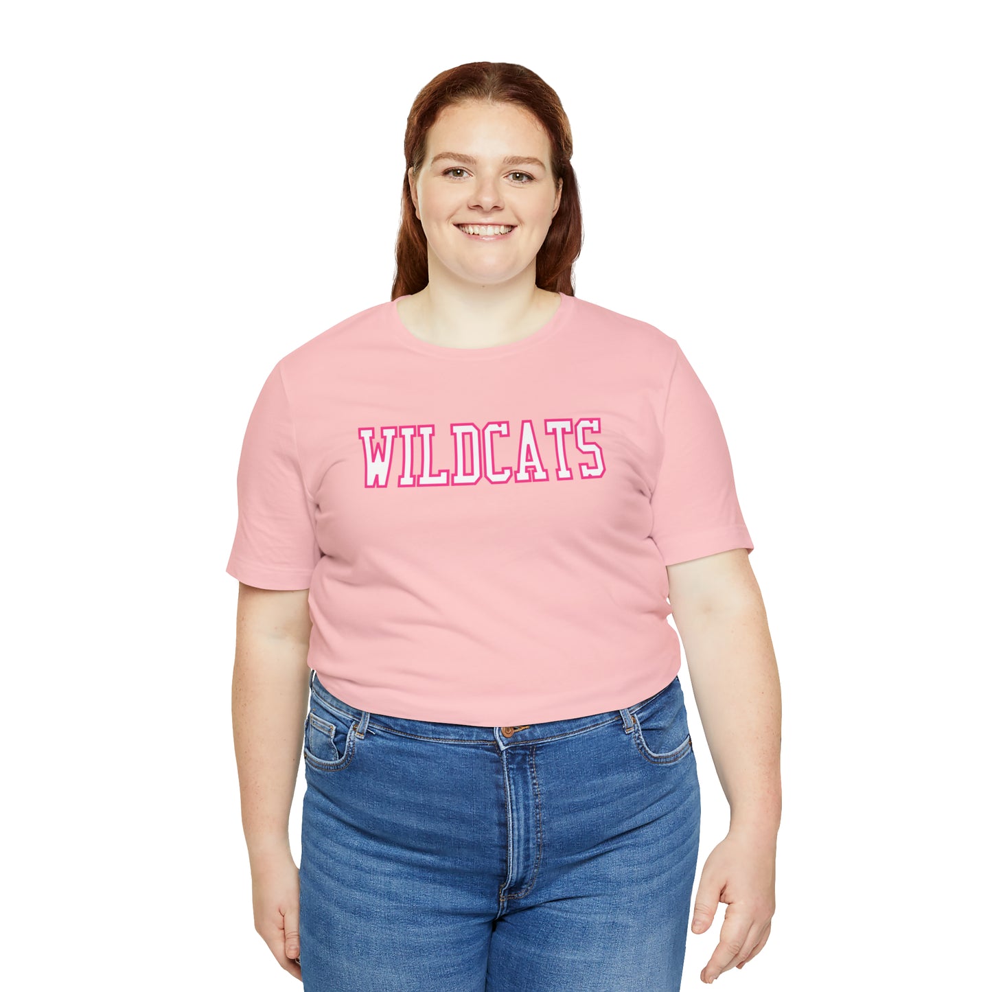 Pink Salem Wildcats Jersey Short Sleeve Tee - Green Print