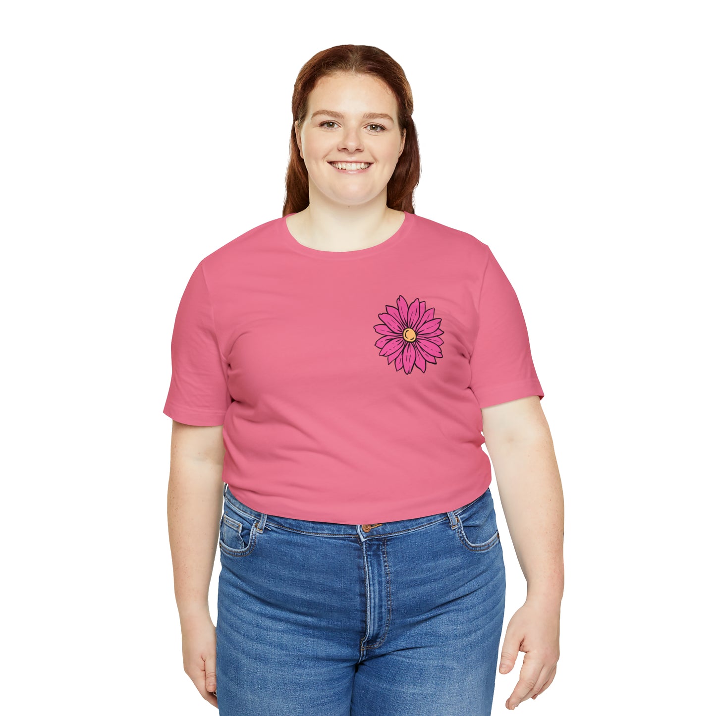 TWO SIDED Positive Energy T-Shirt (Flower on Front - Positive Energy on Back) Christian T-Shirt