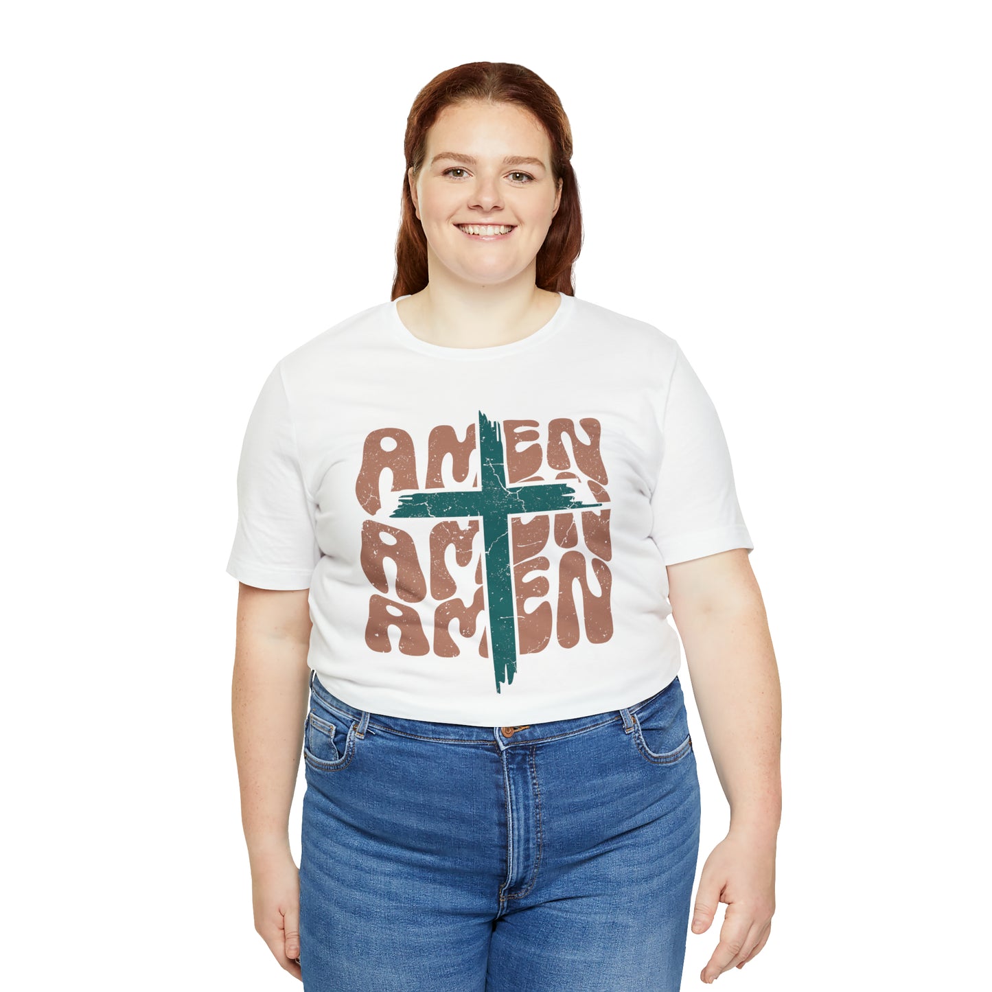 Amen Amen Amen with Cross Boho Color T-Shirt