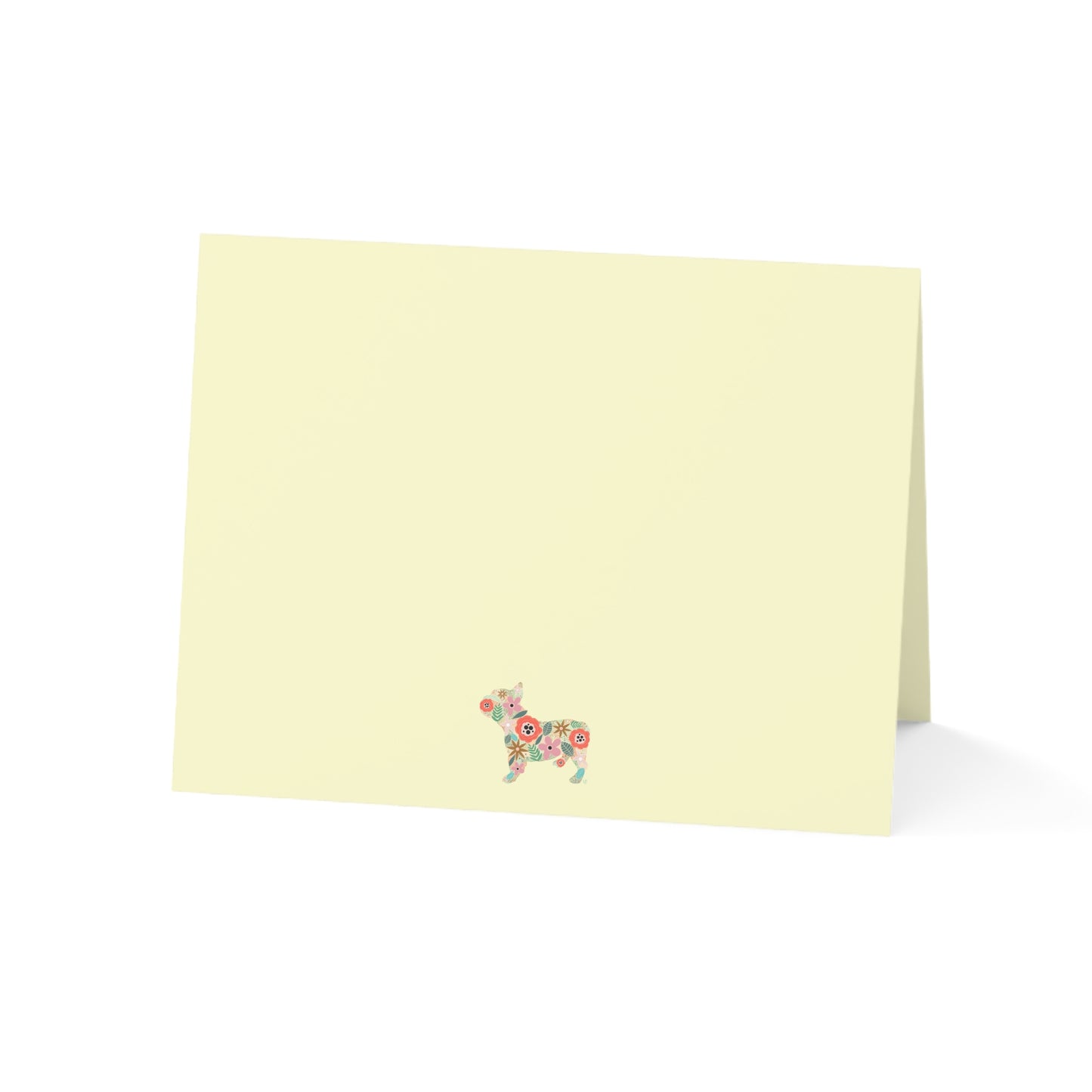 Floral Frenchie Dog Greeting Cards (1, 10, 30, and 50pcs)