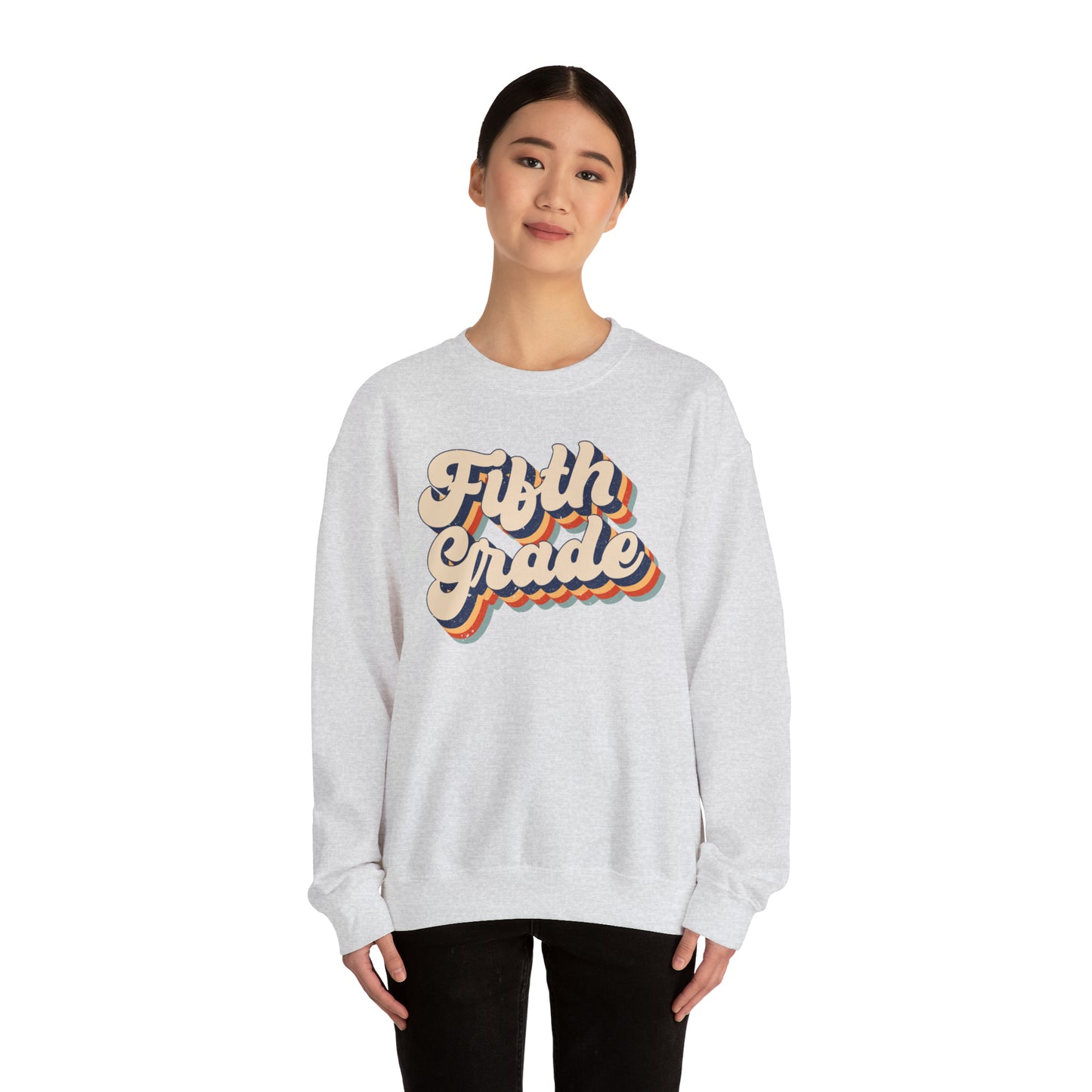 Retro Fifth Grade Unisex Heavy Blend™ Crewneck Sweatshirt