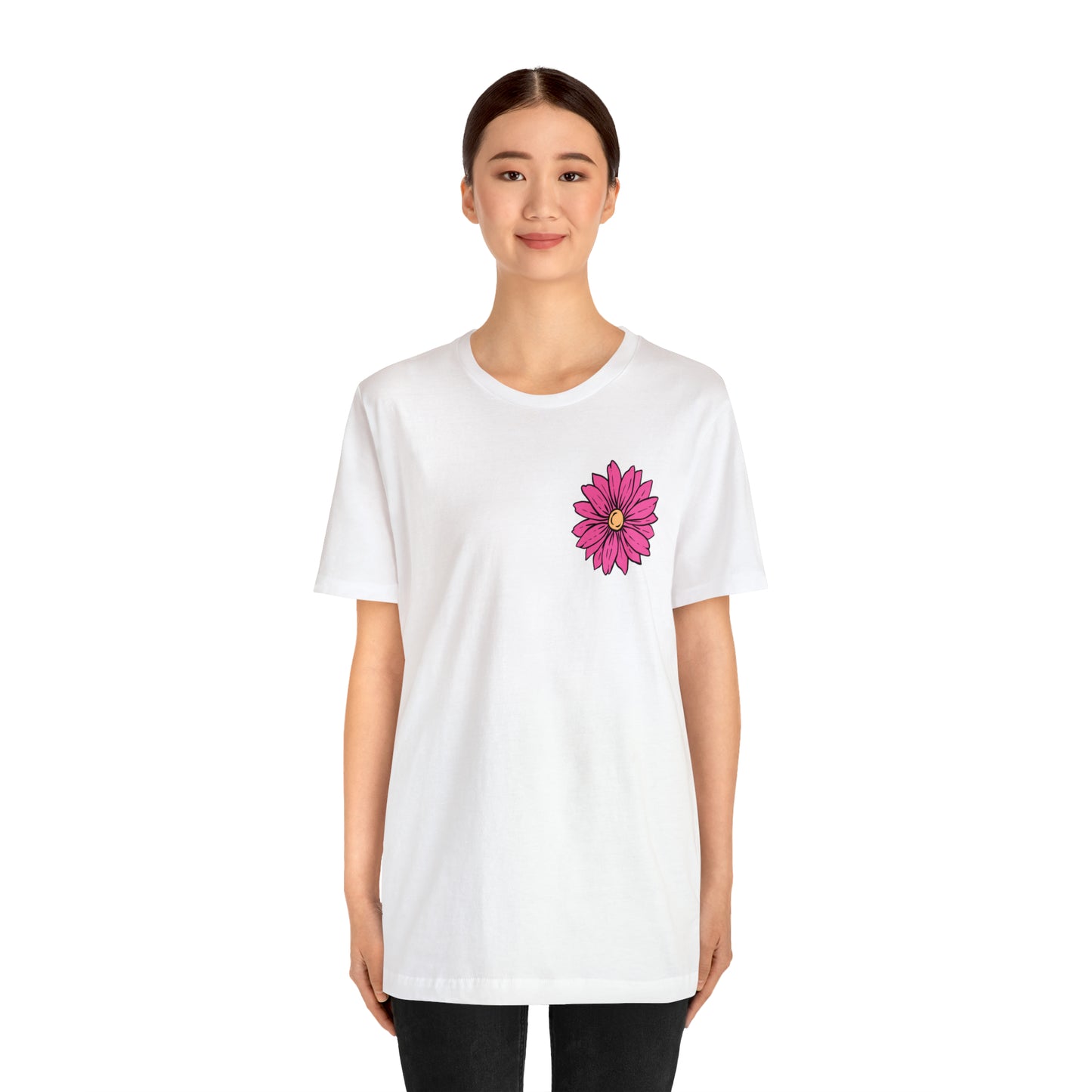 TWO SIDED Positive Energy T-Shirt (Flower on Front - Positive Energy on Back) Christian T-Shirt