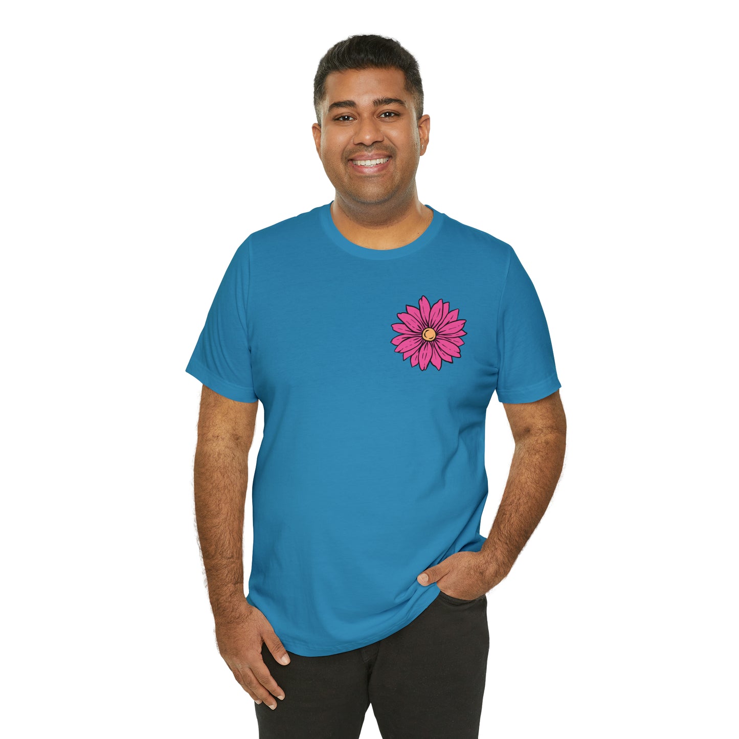 TWO SIDED Positive Energy T-Shirt (Flower on Front - Positive Energy on Back) Christian T-Shirt