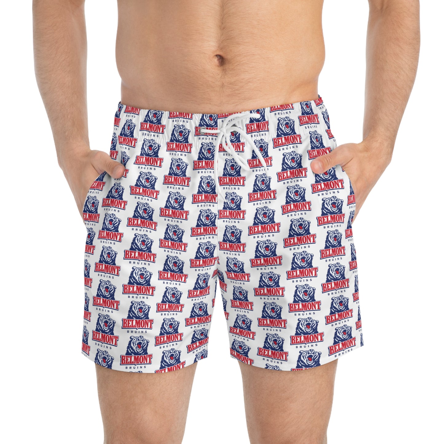 Belmont University Swim Trunks - White