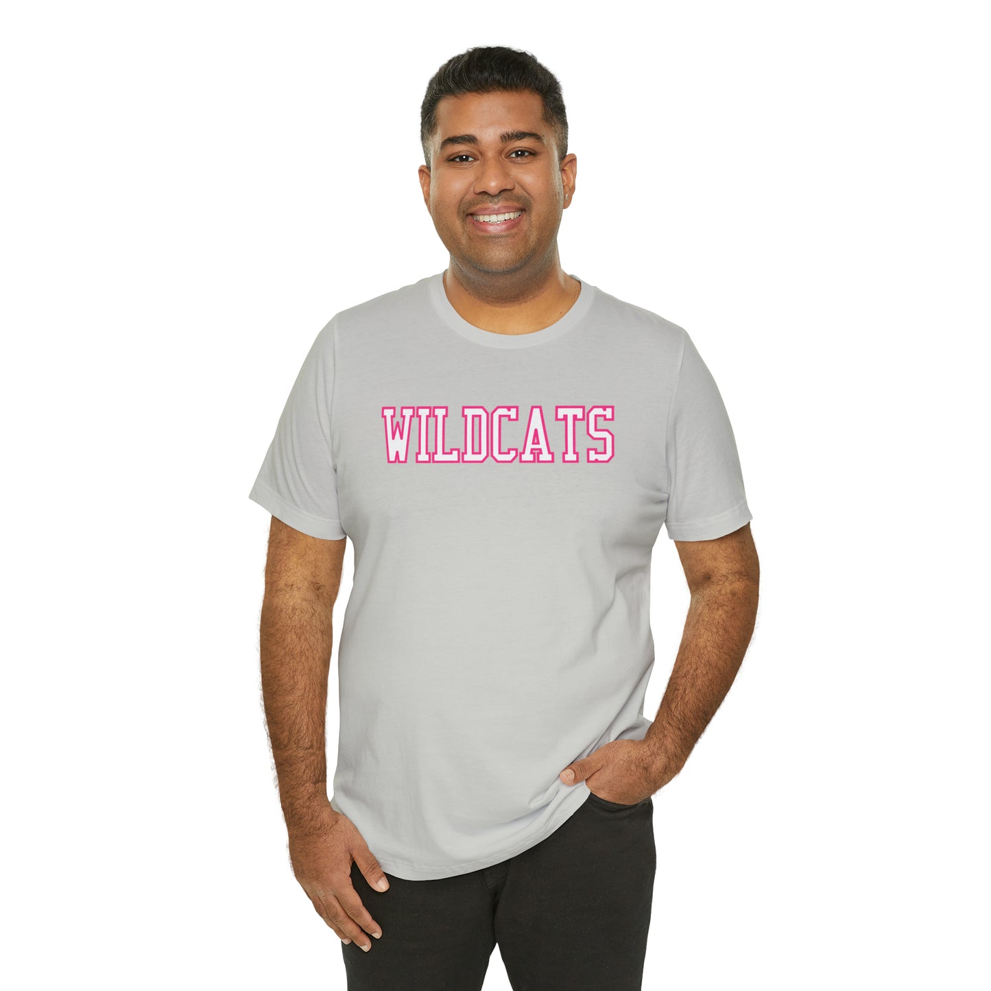 Pink Salem Wildcats Jersey Short Sleeve Tee - Green Print