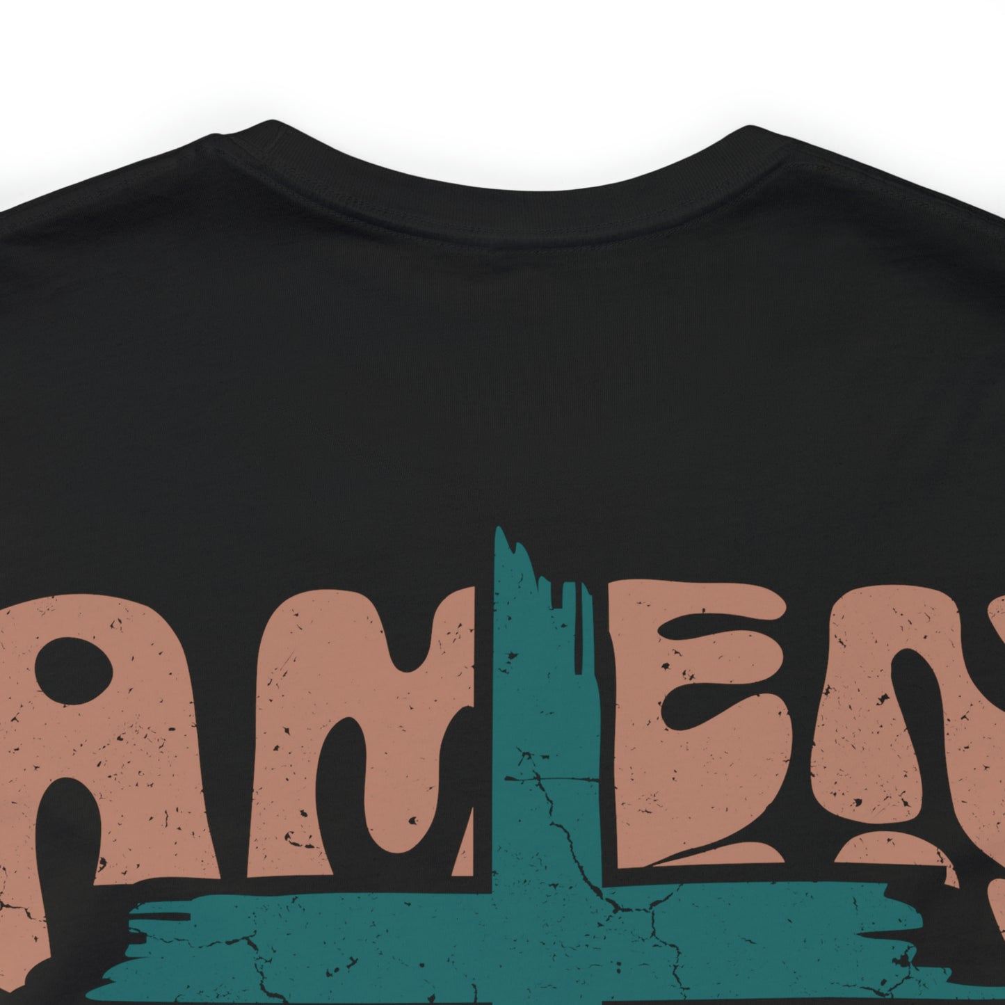 Amen Amen Amen with Cross Front and Back Design T-Shirt