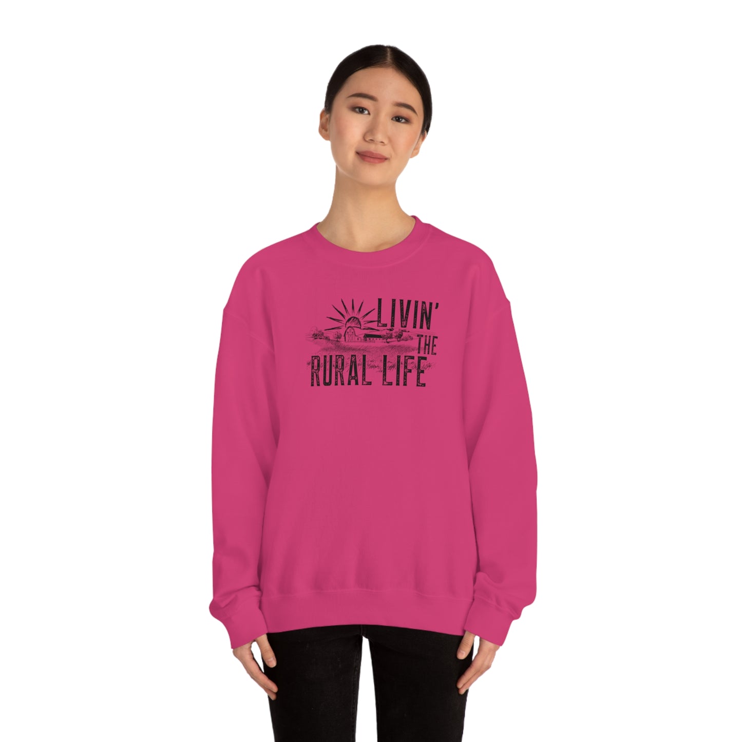 "Livin' the Rural Life" - Unisex Heavy Blend™ Crewneck Sweatshirt