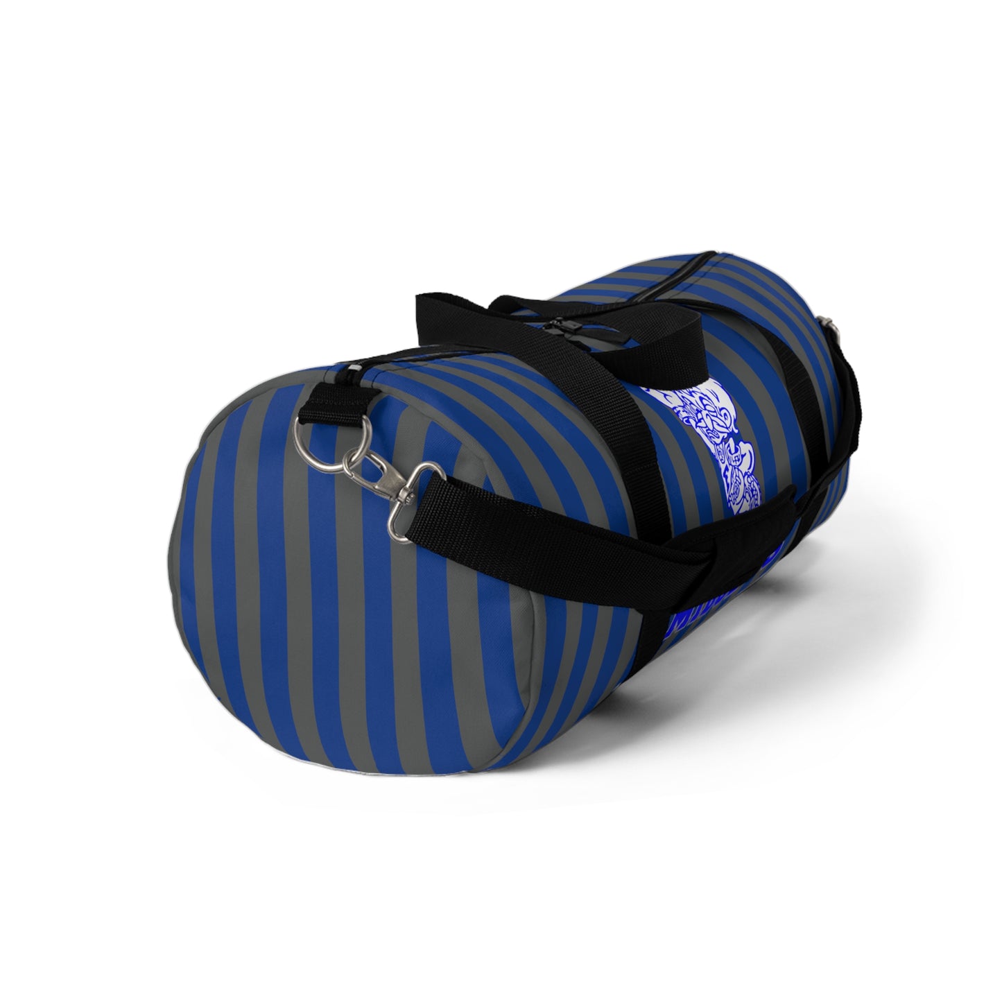 Freeburg Midgets Blue and Gray Striped Duffel Bag