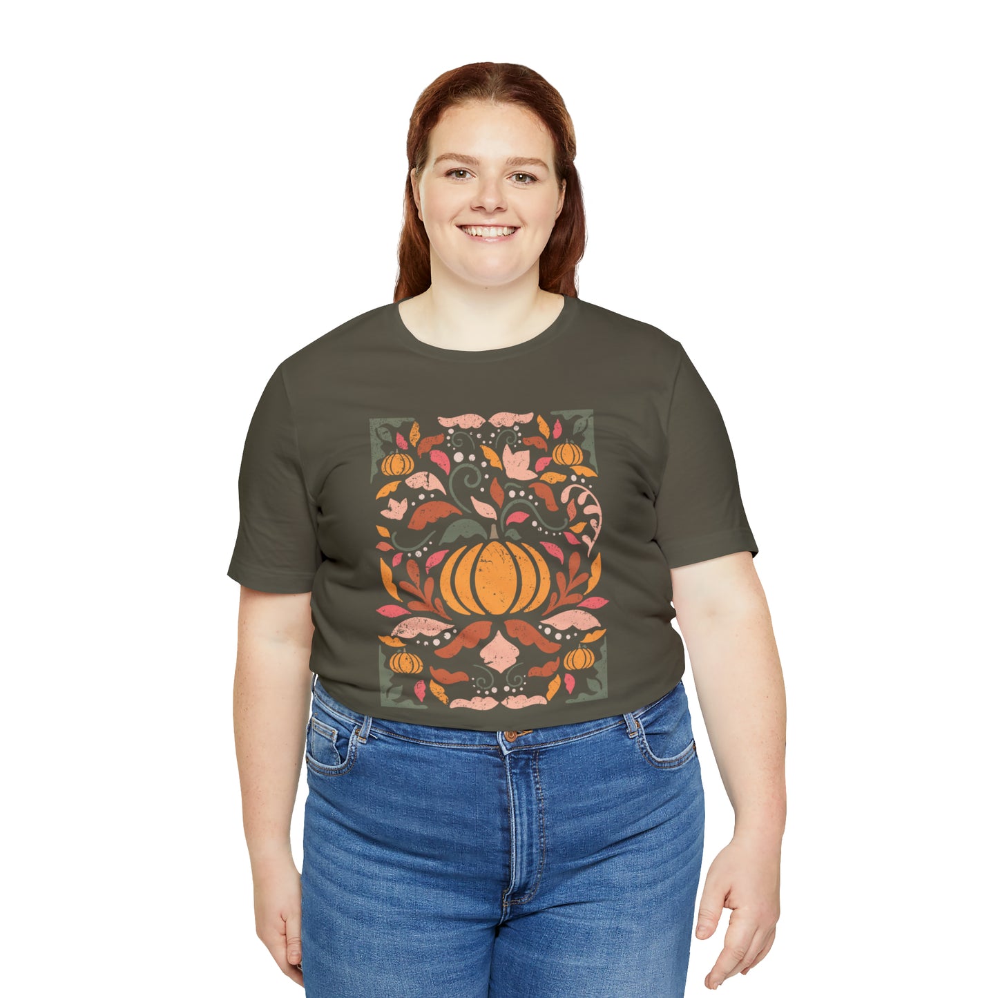 Distressed Boho Fall Floral Mural T-Shirt