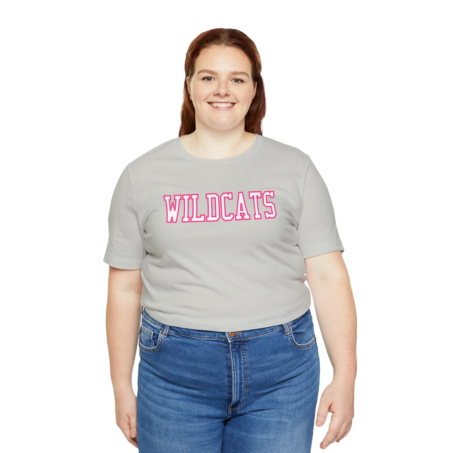 Pink Salem Wildcats Jersey Short Sleeve Tee - Green Print