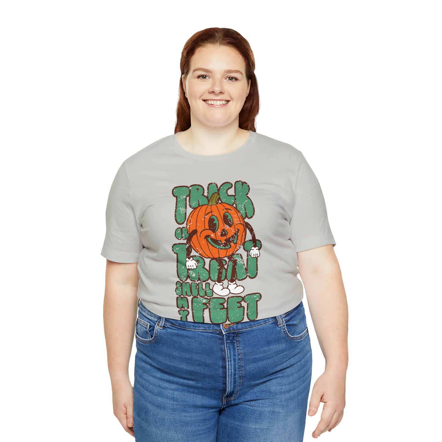 Distressed Trick or Treat Smell My Feet T-Shirt