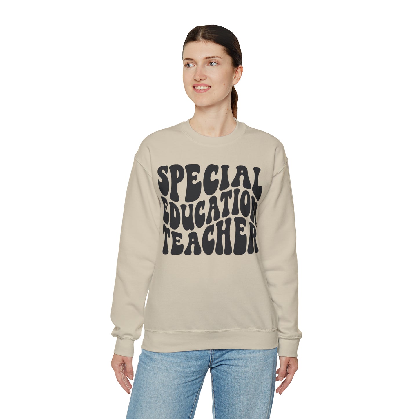 Special Education Teacher Black Logo Unisex Heavy Blend™ Crewneck Sweatshirt