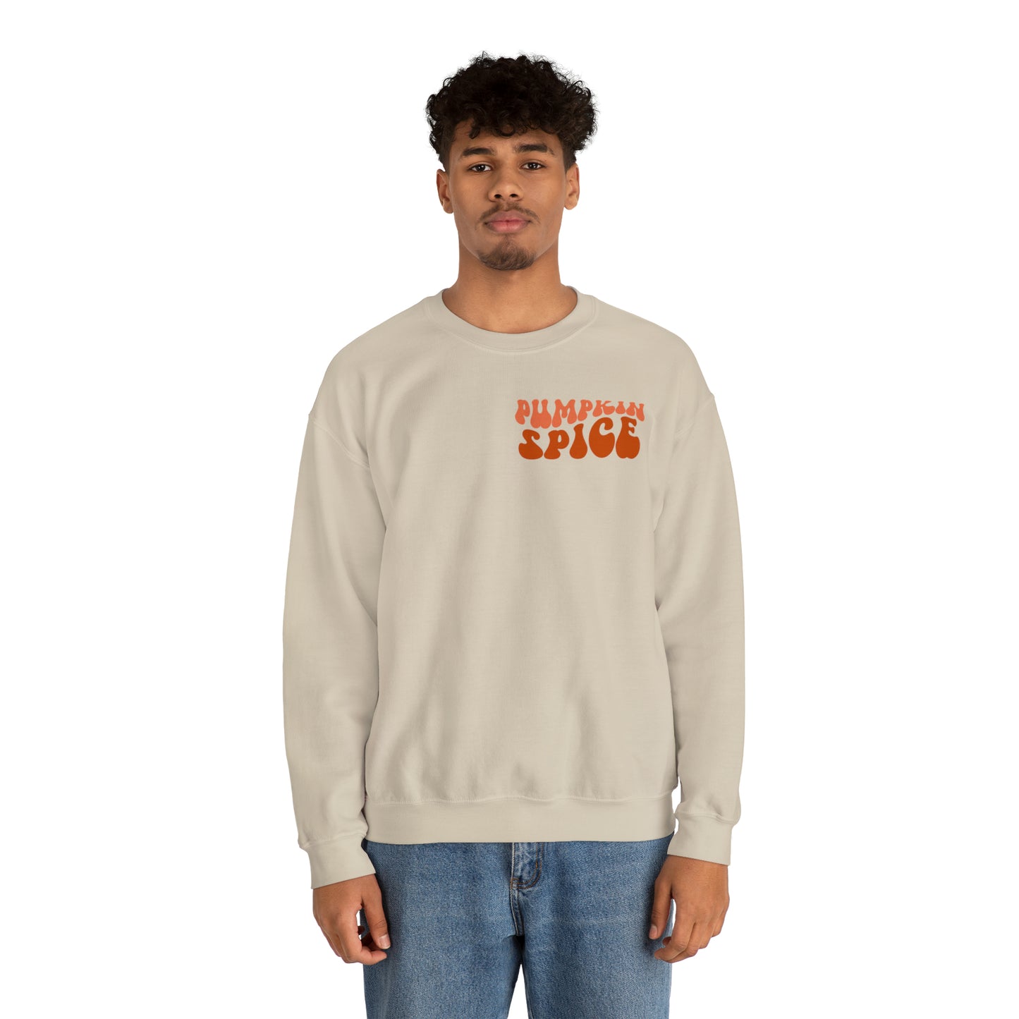 Pumpkin Spice and Chill (Front and Back) Design Heavy Blend™ Crewneck Sweatshirt