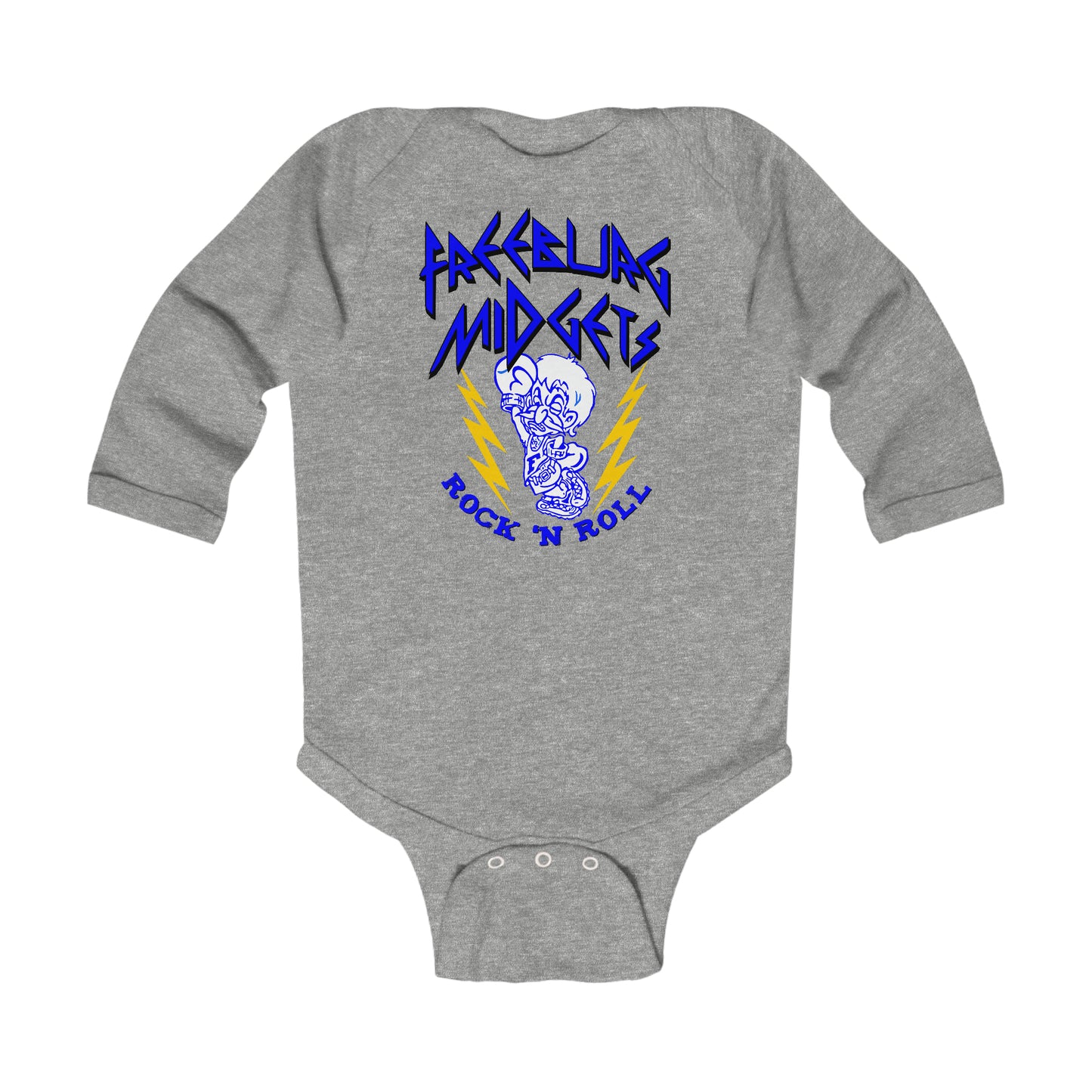 Freeburg Midget Rock and Roll Infant Long Sleeve Bodysuit