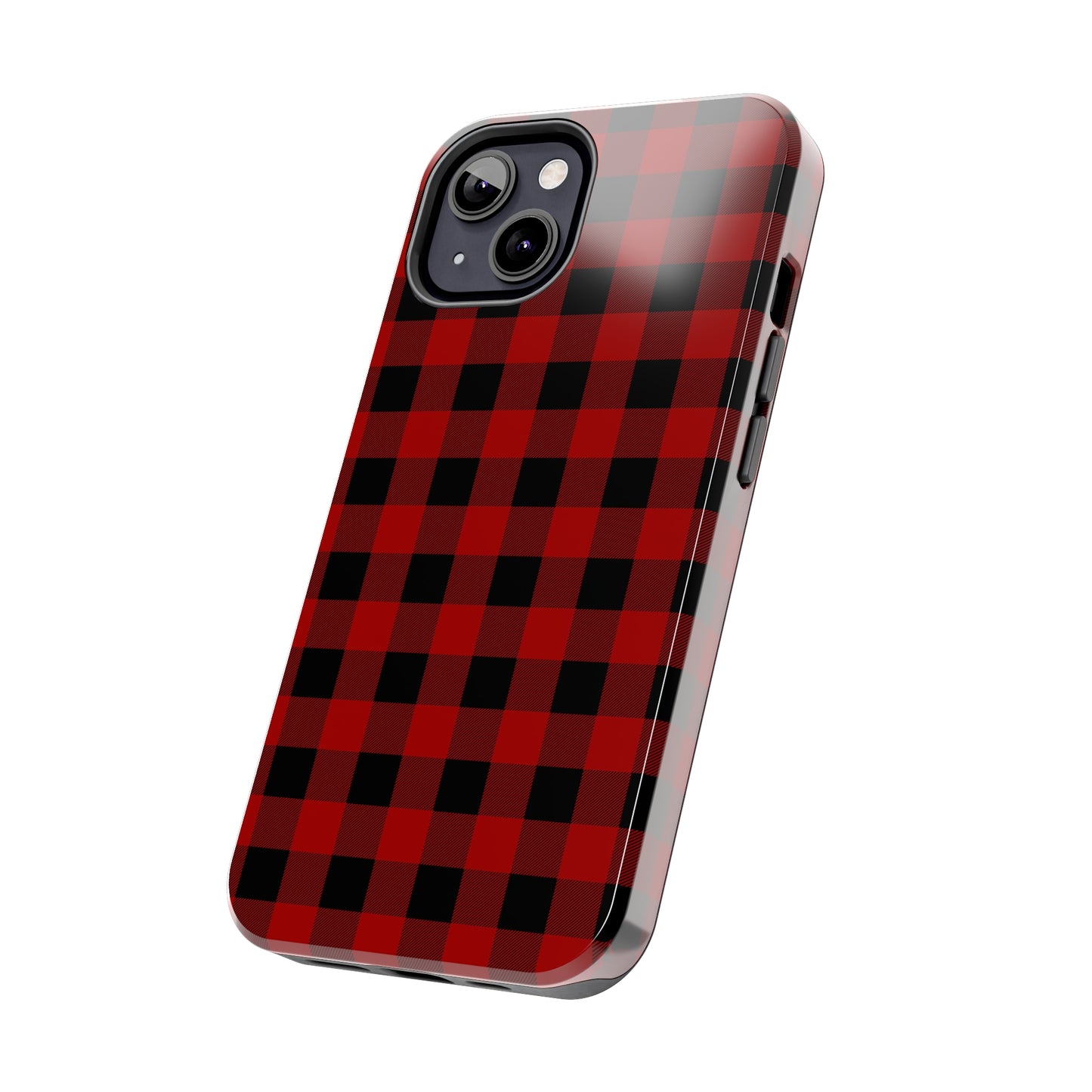 Red and Black Plaid Tough Phone Cases