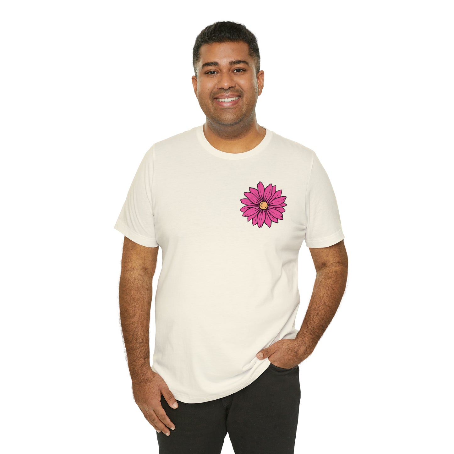 TWO SIDED Positive Energy T-Shirt (Flower on Front - Positive Energy on Back) Christian T-Shirt