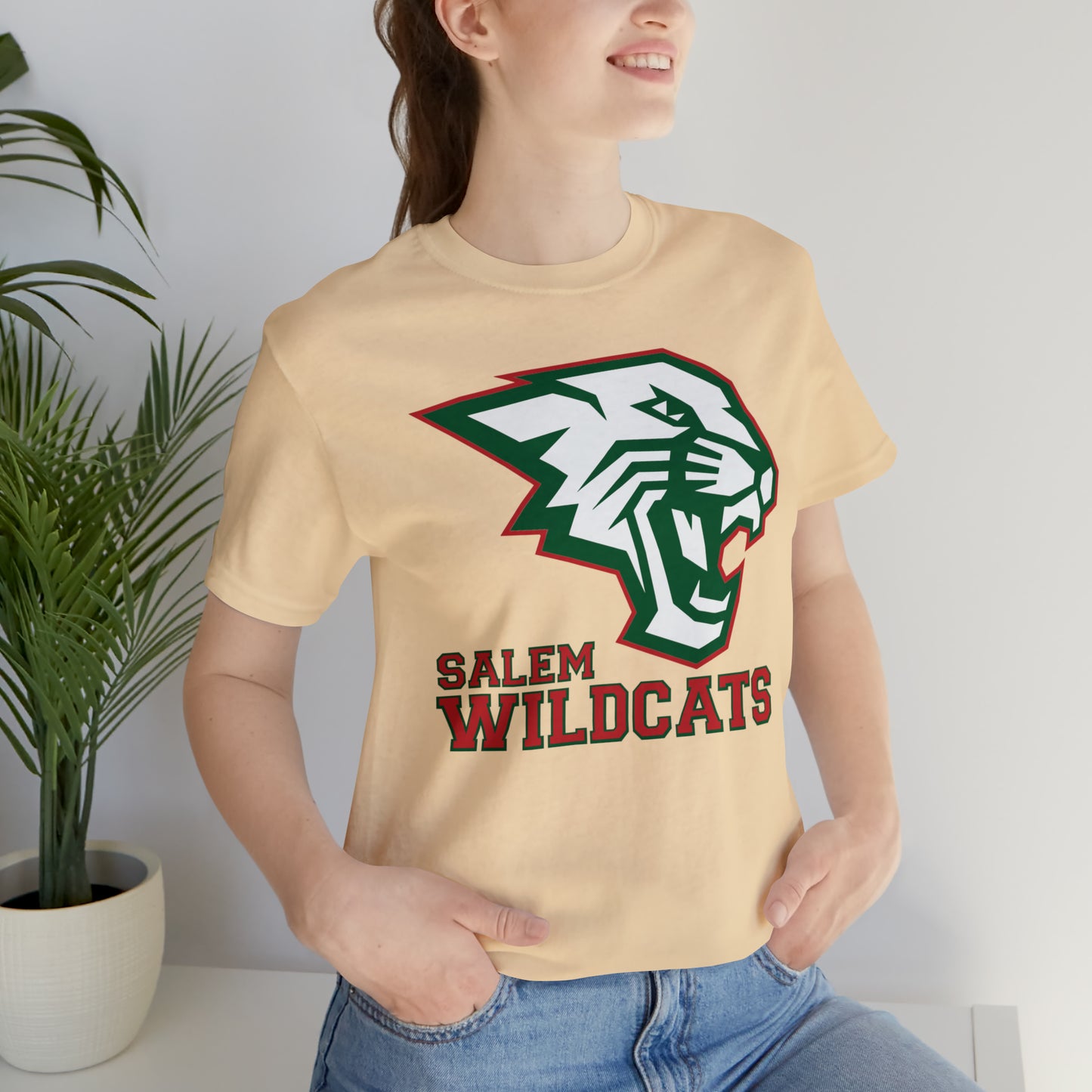 Salem Wildcats Jersey Short Sleeve Tee - Red Print